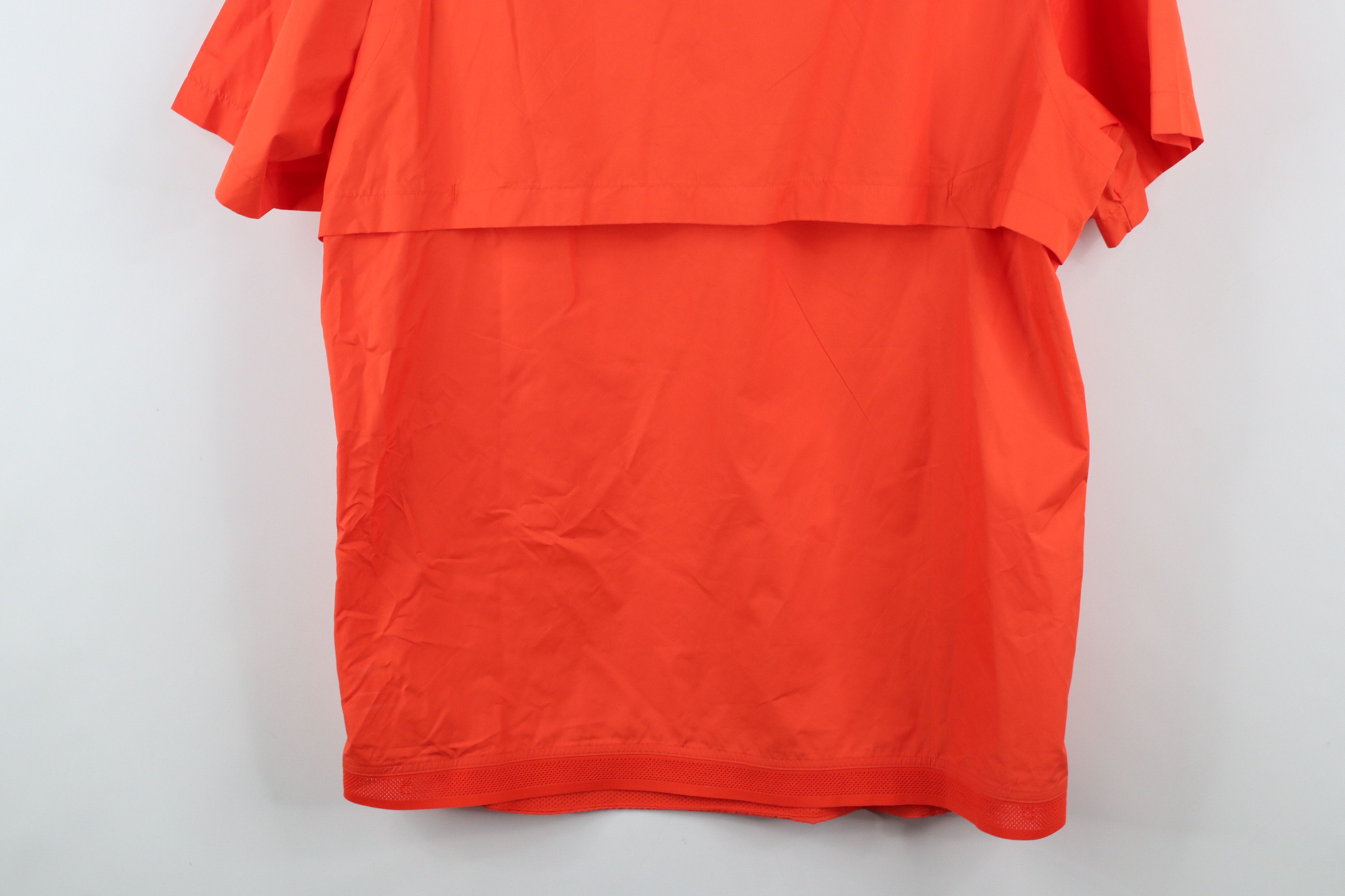 Nike × Vintage Nike University Football Short Sleeve Half Zip Jacket Orange Size US M / EU 48-50 / 2 - 14 Thumbnail