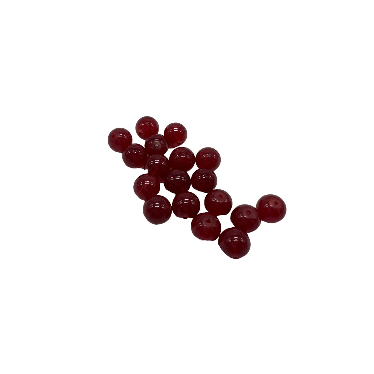 Other Set of 18 Ruby Red Glass Beads for Jewelry Making Size ONE SIZE - 2 Thumbnail