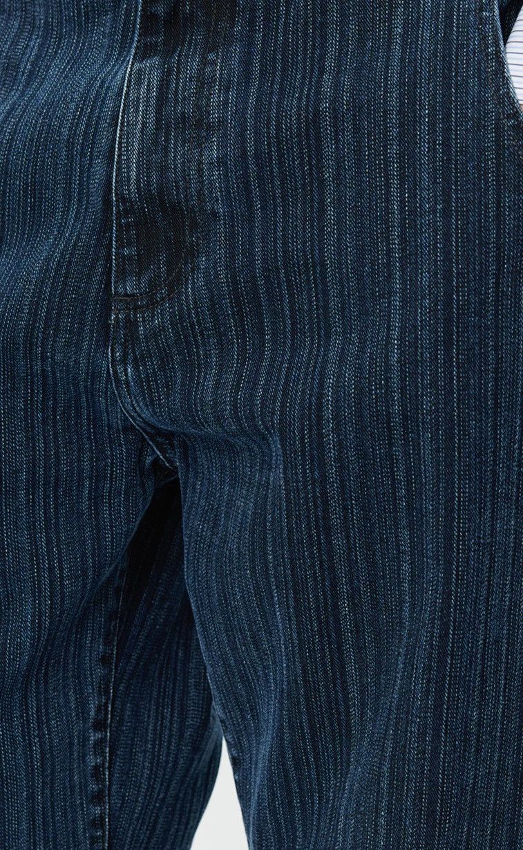 Mfpen NWT MFPEN STRAIGHT CUT JEANS - BLUE STRIPE Size US 34 / EU 50 - 3 Thumbnail
