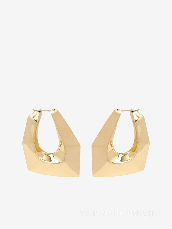 Alexander McQueen o1loc1c0625 Size:OS/ Modernist Earrings in Gold Size ONE SIZE - 1 Thumbnail
