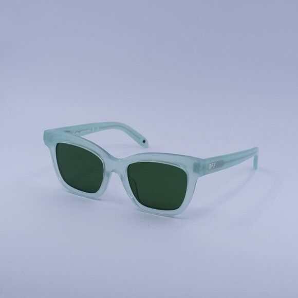 Off-White Off-White OERI143 LINCOLN 5355 Sunglasses Sage Square Frame Size ONE SIZE - 1 Thumbnail