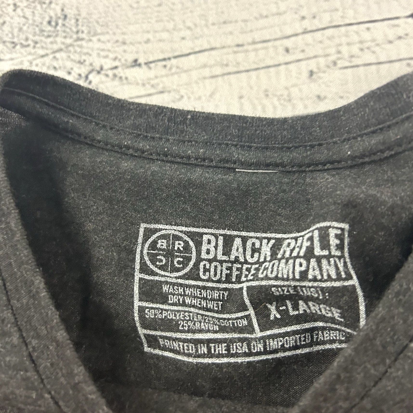 Vintage Black Rifle Coffee Co Short Sleeve Flag T Shirt Men XL Gray Size US XL / EU 56 / 4 - 2 Thumbnail