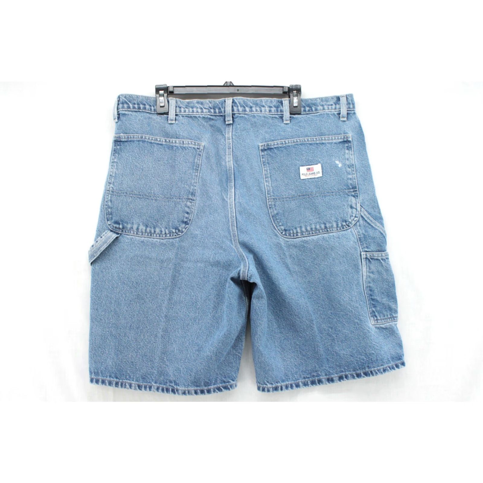 Ralph Lauren VINTAGE Ralph Lauren Polo Jeans Co. Denim Carpenter Shorts Mens 40 Baggy 90s Y2K Blue Denim Shorts Size US L / EU 52-54 / 3 - 3 Thumbnail