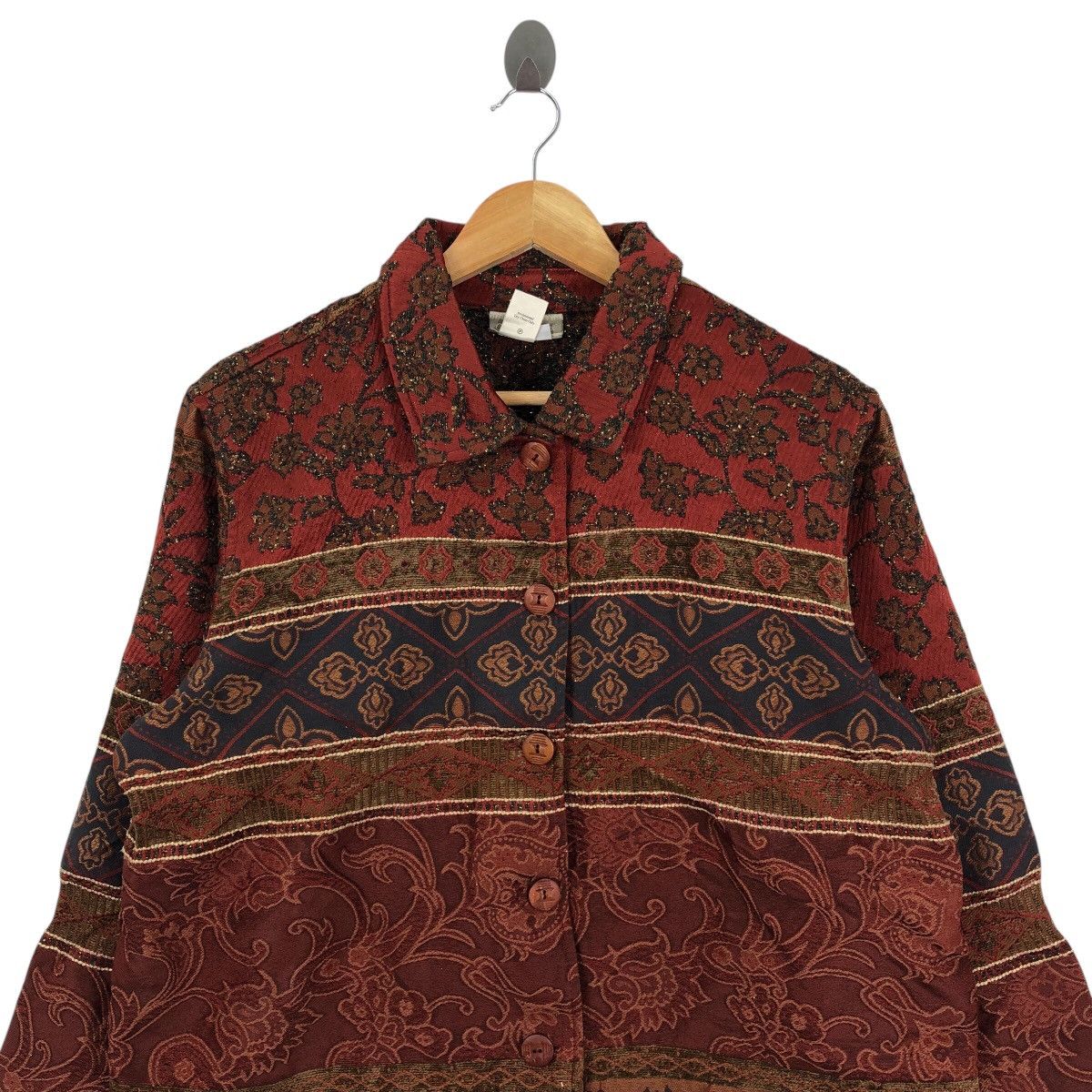 Coldwater Creek × Vintage Vintage COLDWATER CREEK PAISLEY Made In Usa Cropped Jacket Size XL / US 12-14 / IT 48-50 - 3 Thumbnail