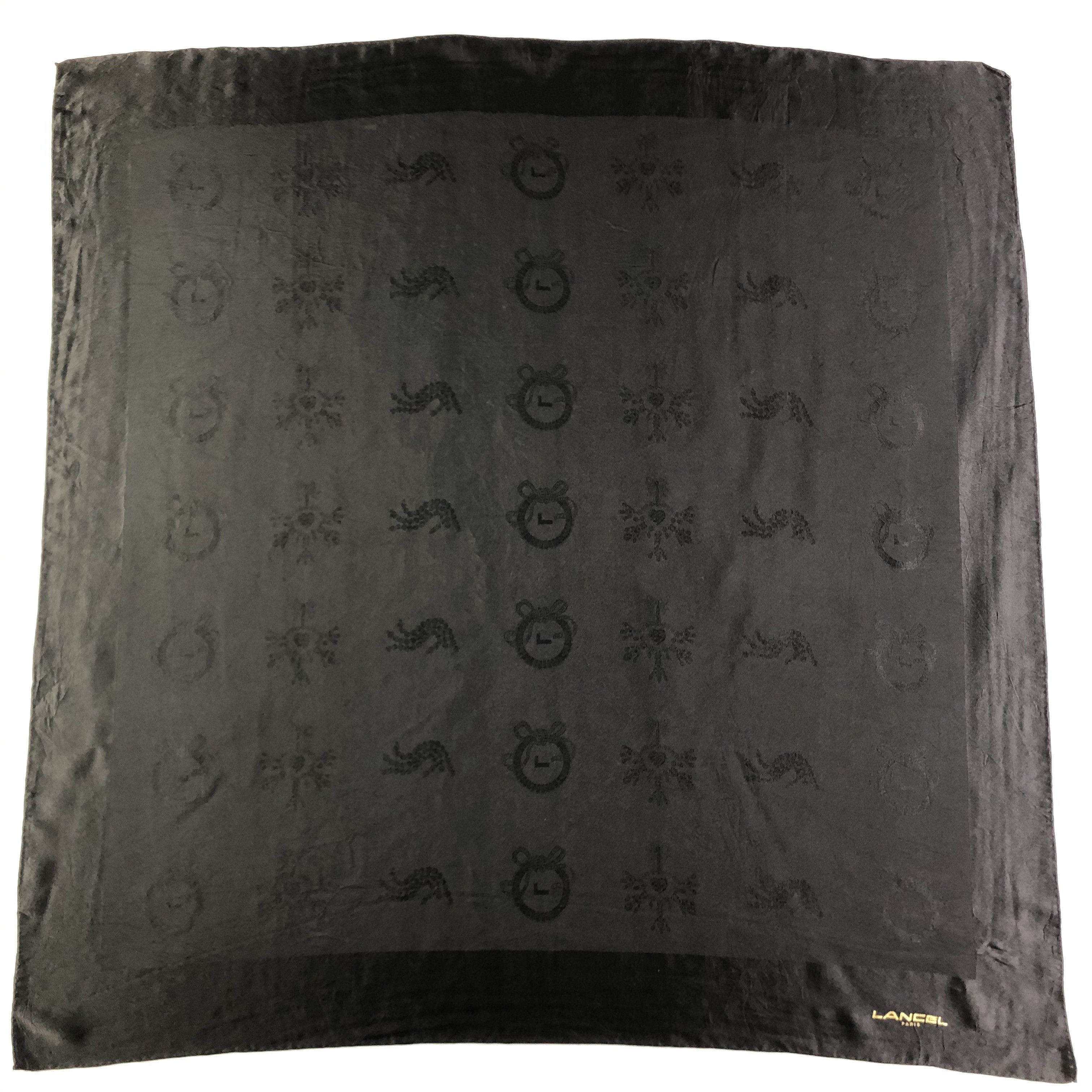 Lancel × Vintage Vintage Lancel Silk Scarf Size ONE SIZE - 2 Thumbnail