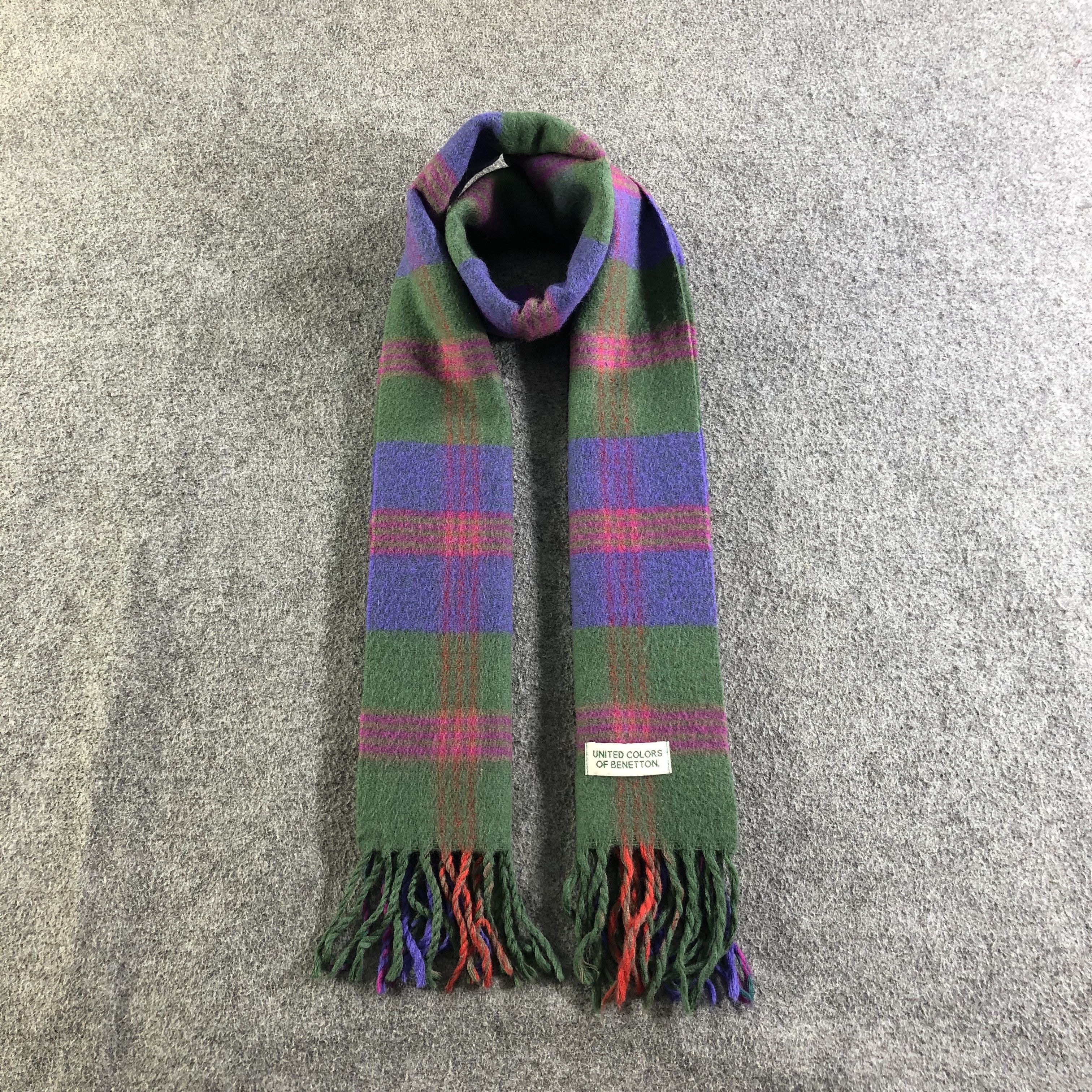 United Colors Of Benetton United Colors Of Benetton Wool Scarf Muffler V1987 Size ONE SIZE - 1 Thumbnail