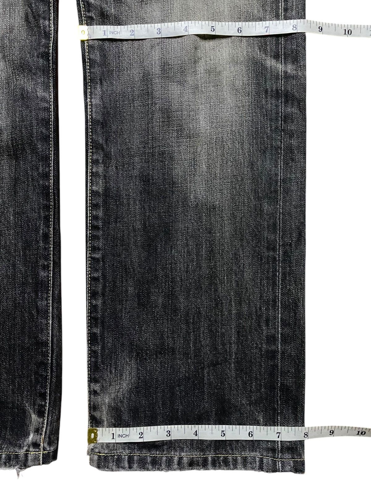 Jun Takahashi Black Denim Japanese Brand Uniqlo Jeans Faded Distressed Size US 32 / EU 48 - 14 Thumbnail