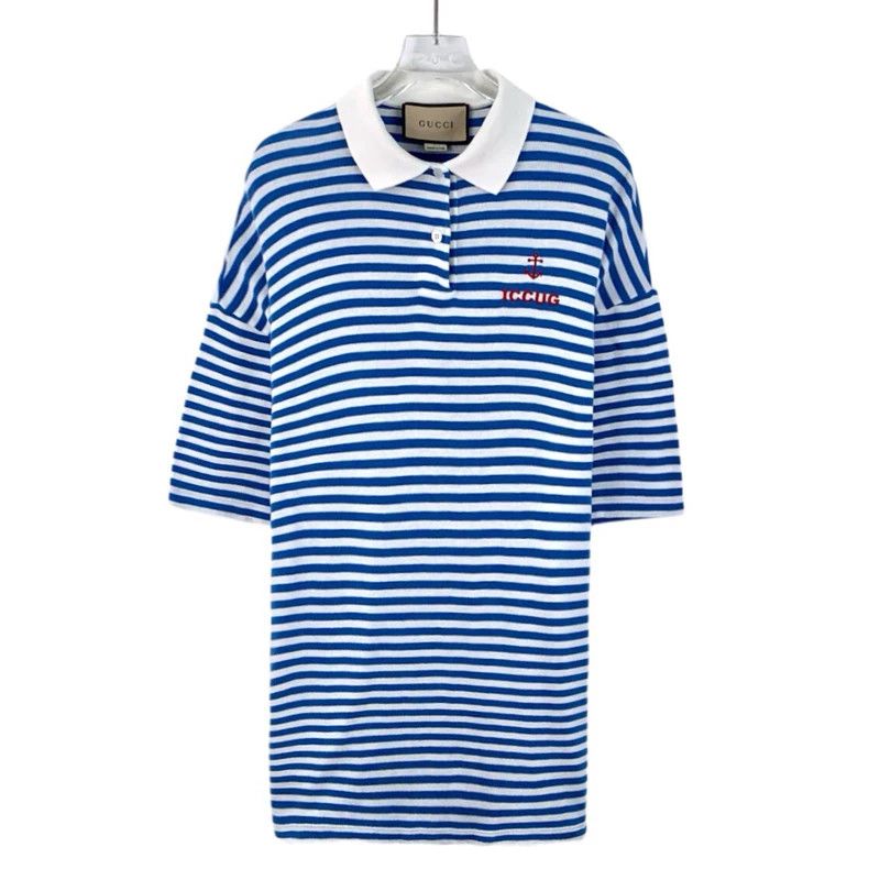 Gucci Gucci Color-blocked striped anchor letter embroidery cotto Size US XS / EU 42 / 0 - 1 Thumbnail