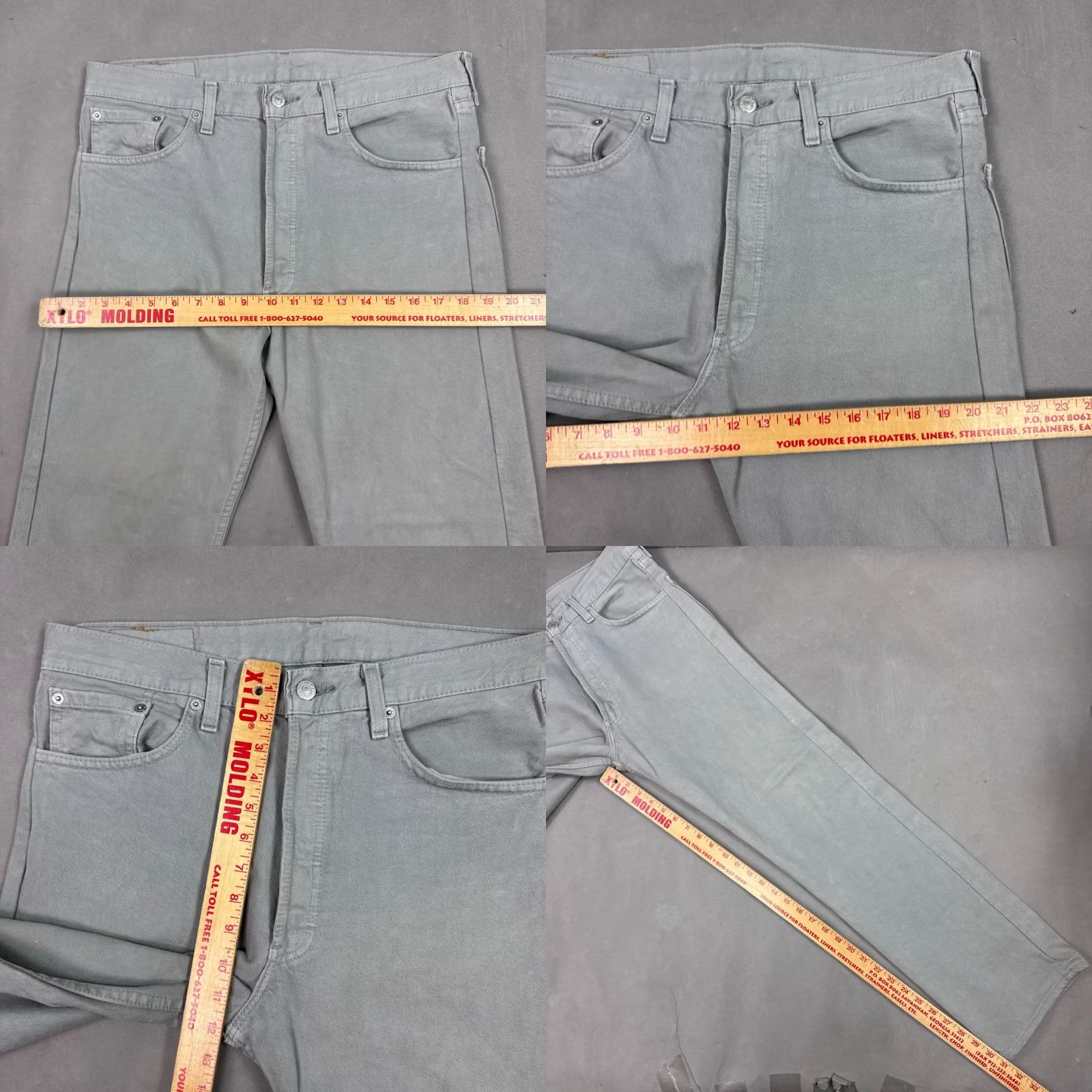 Levi's VINTAGE Levi's 501 Jeans Mens 34x30 Gray 90s Faded Denim Washout Straight Pants Size US 34 / EU 50 - 9 Thumbnail