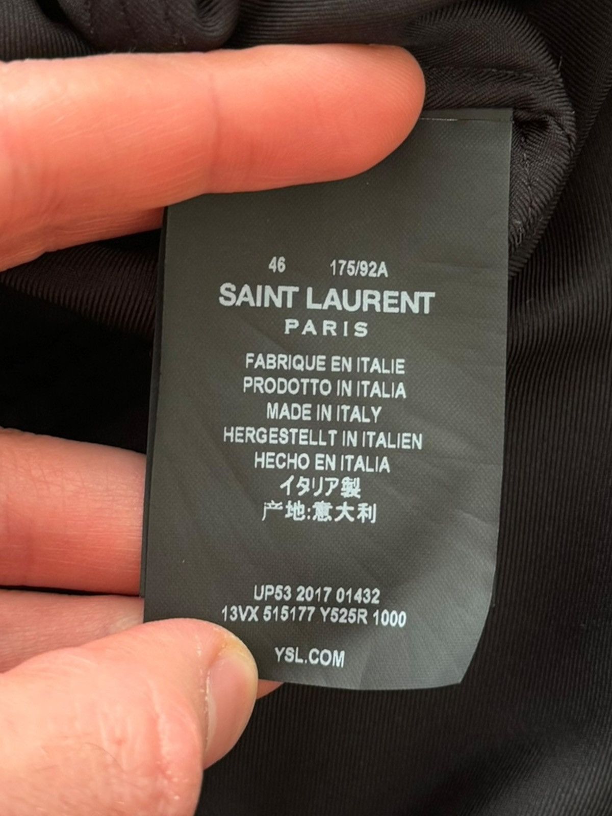 Saint Laurent Paris 2016 Baby Blue Teddy Wool Varsity Jacket Size US M / EU 48-50 / 2 - 14 Thumbnail