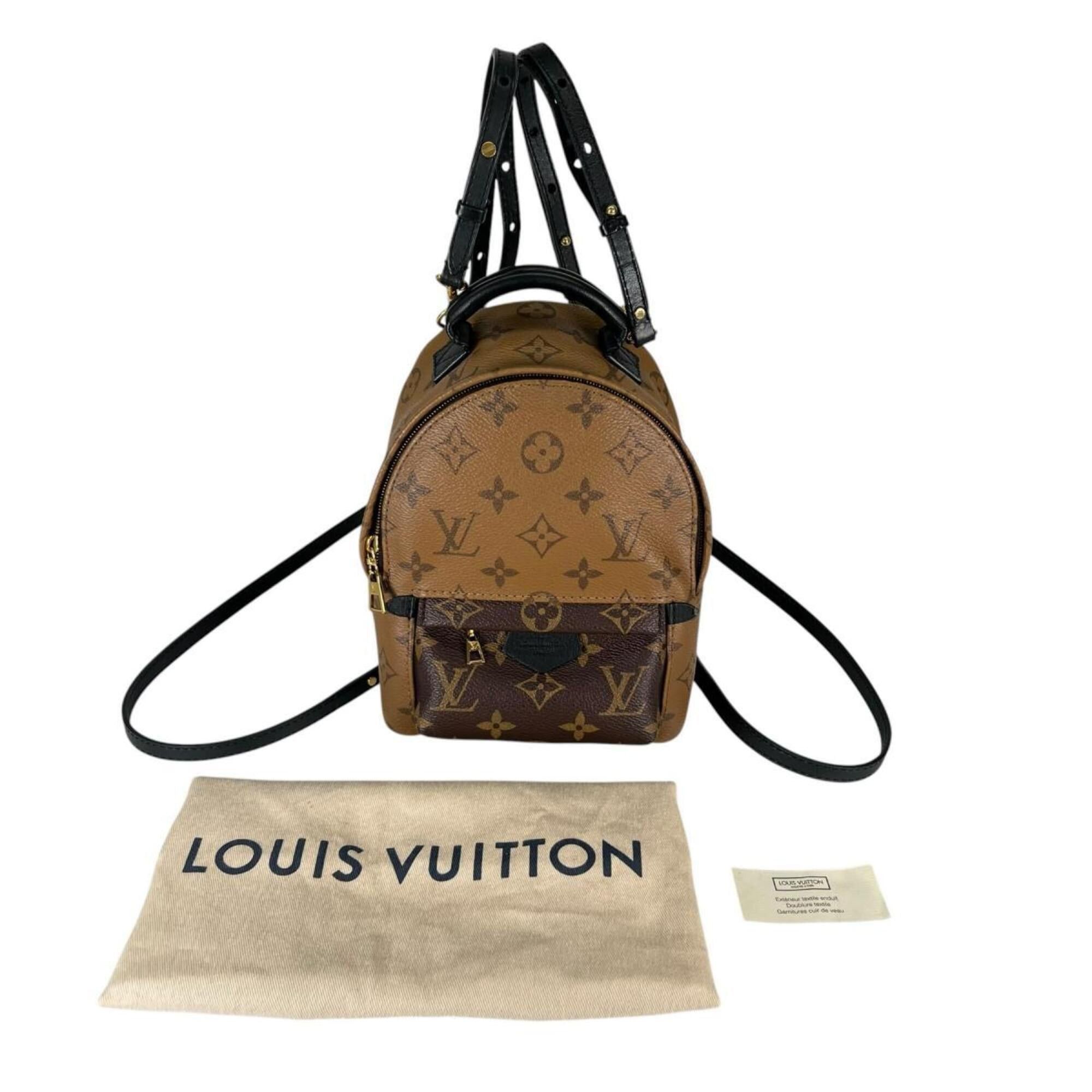 Louis Vuitton Louis Vuitton MINI Monogram Reverse Palm Springs Leather Backpack (M44872, Brown) Size ONE SIZE - 1 Thumbnail