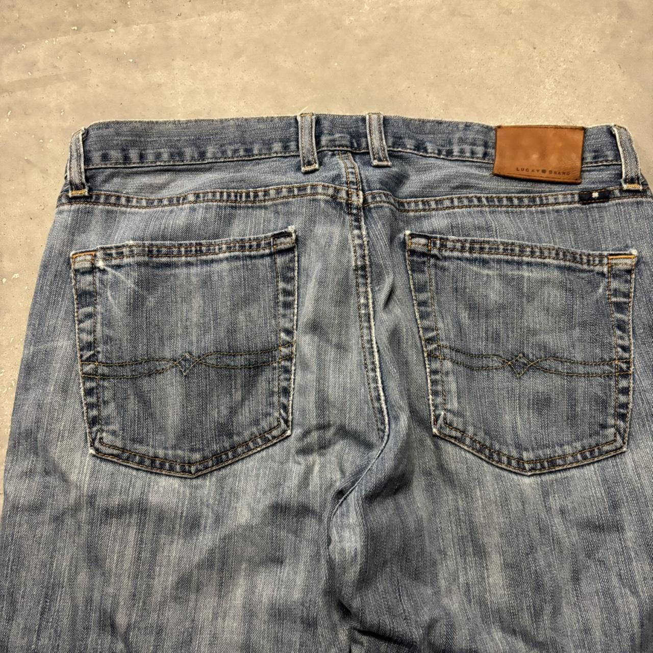 Japanese Brand × Vintage Crazy Vintage Y2K/2000s Grunge Faded Wash Distressed Denim Jeans! Size US 32 / EU 48 - 7 Thumbnail