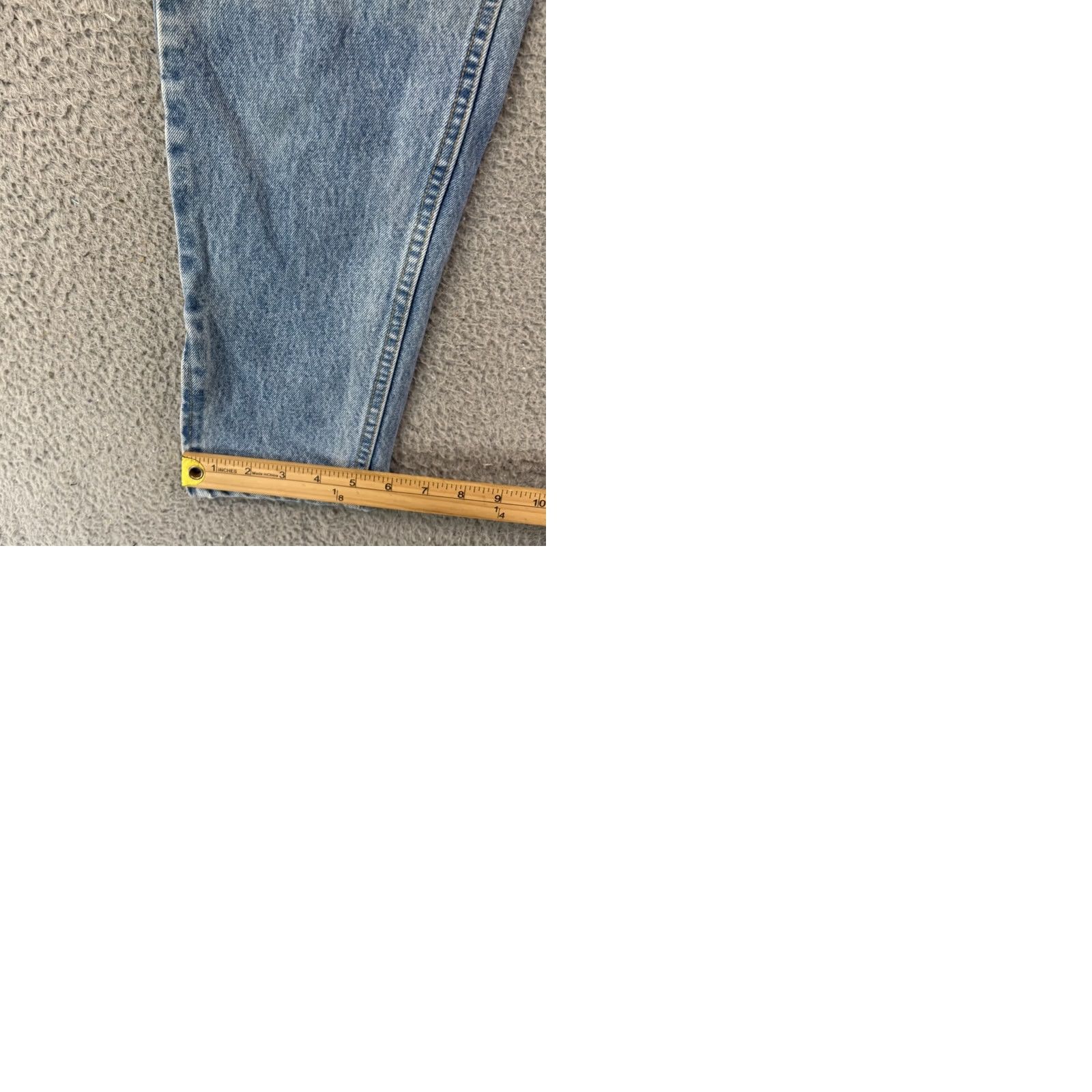 Guess VINTAGE Guess Jeans Womens 27 Blue Tapered Bootcut 80s High Rise Mom Denim Zip Shirt Size 27" / US 4 / IT 40 - 9 Thumbnail
