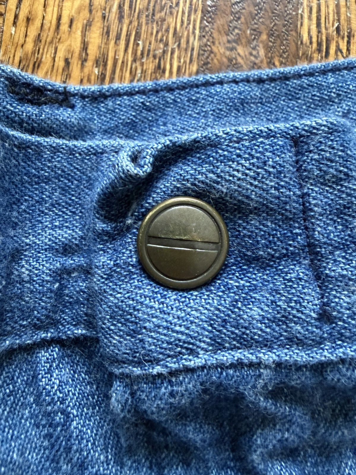 Vintage Vintage 70s H.I.S. Dungaree Wide Leg Denim Jeans Size US 34 / EU 50 - 7 Thumbnail