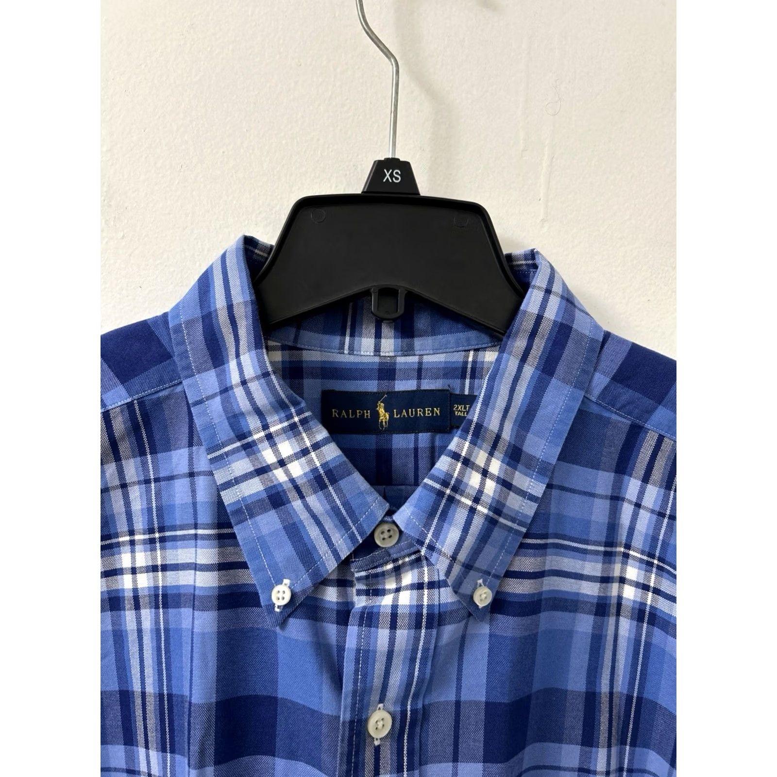 Ralph Lauren Ralph Lauren Shirt Mens 2XL Blue Plaid Oxford Button-Down Long Sleeve Logo/Classic Fit Regular Size 2XL Mens Blue Plaid Button-Up Shirt Size US XXL / EU 58 / 5 - 4 Thumbnail