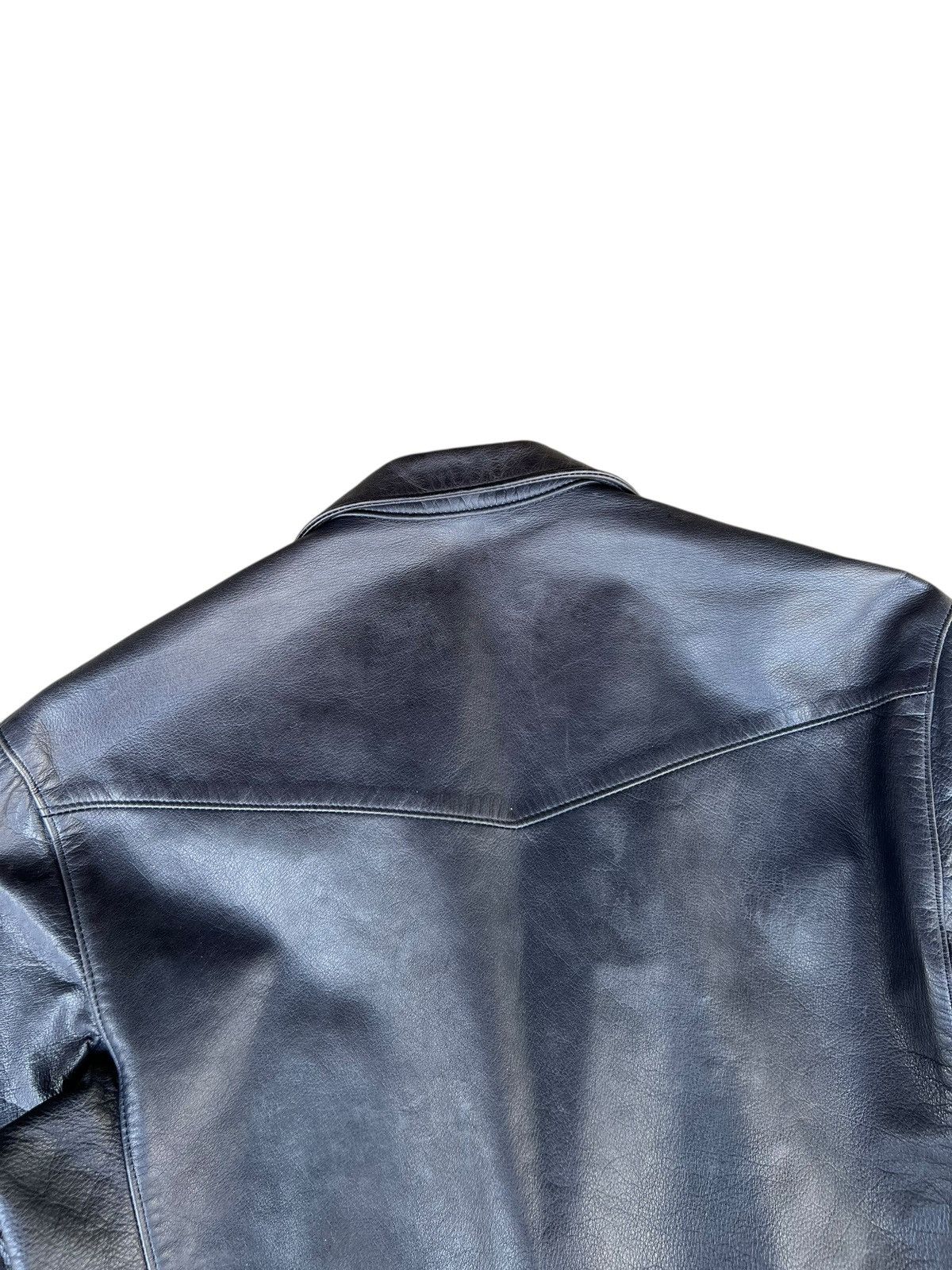 Lad Musician Lad Musician Patina Stains Dark Blue Leather Jacket Size US S / EU 44-46 / 1 - 19 Thumbnail