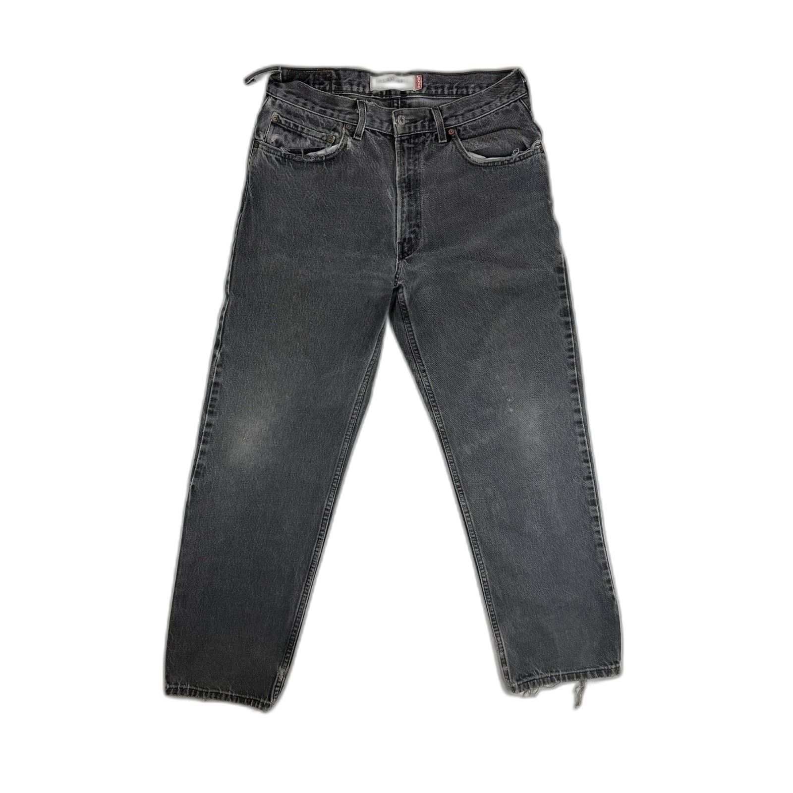 Levi's Levi’s Mens 550 Relaxed Fit Straight Black Dark Denim Jeans Size US 33 - 8 Thumbnail
