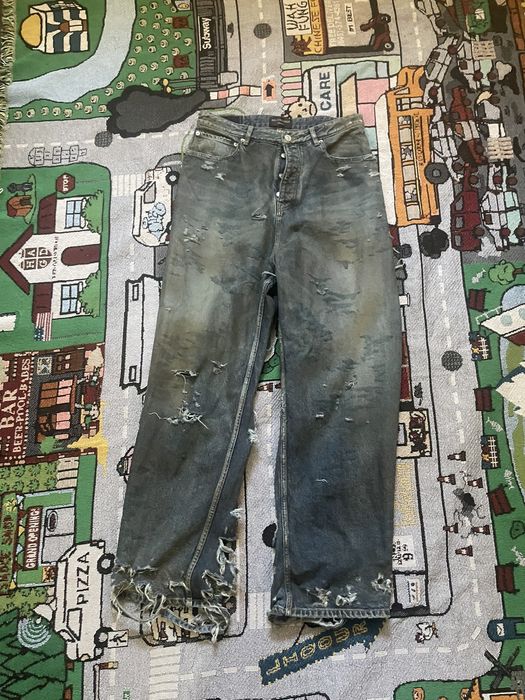 OIL SPILL Black SKINNY JEANS