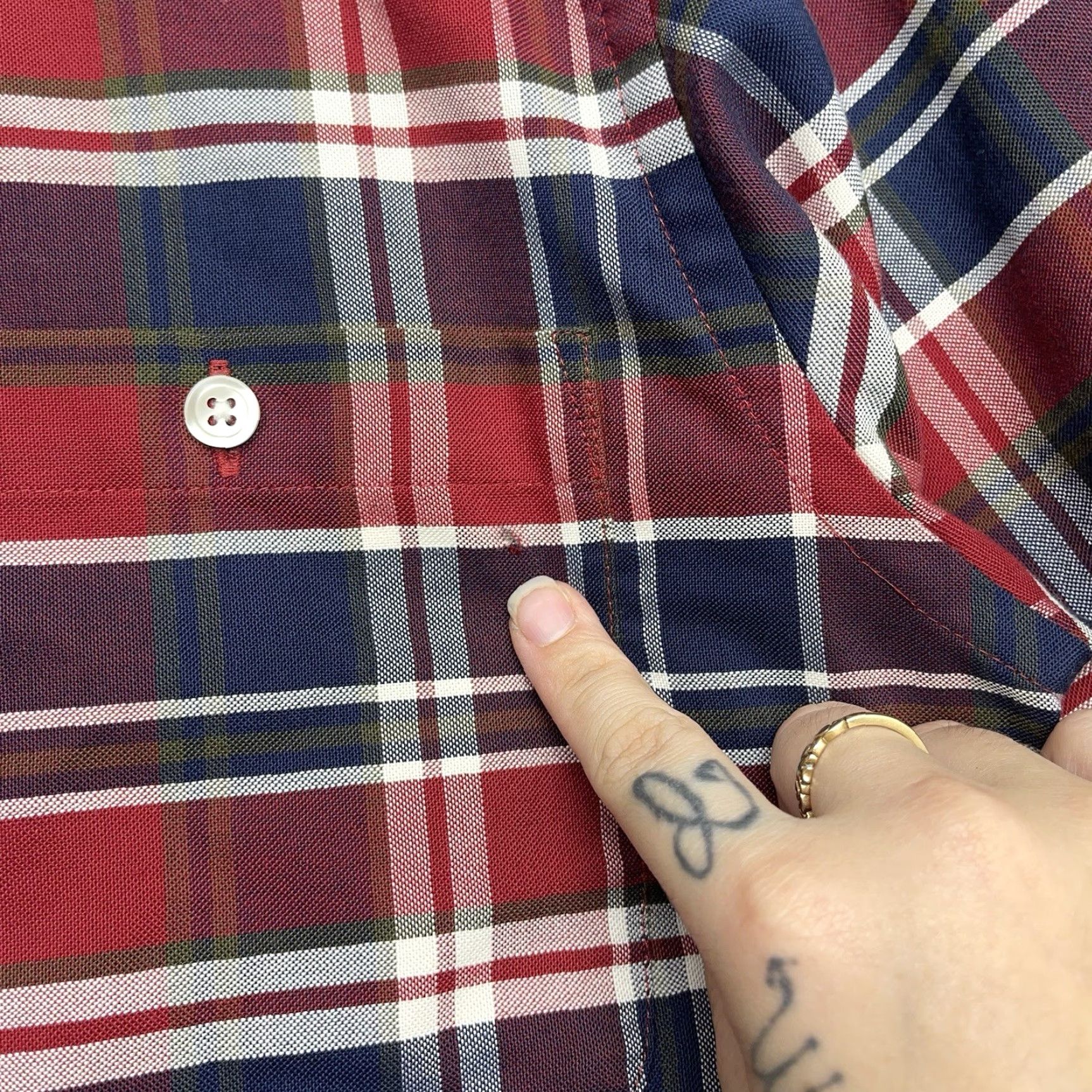Vintage VINTAGE TownCraft Shirt Mens Small Red Blue Plaid Button-Down Long Sleeve 90s Size US S / EU 44-46 / 1 - 4 Thumbnail