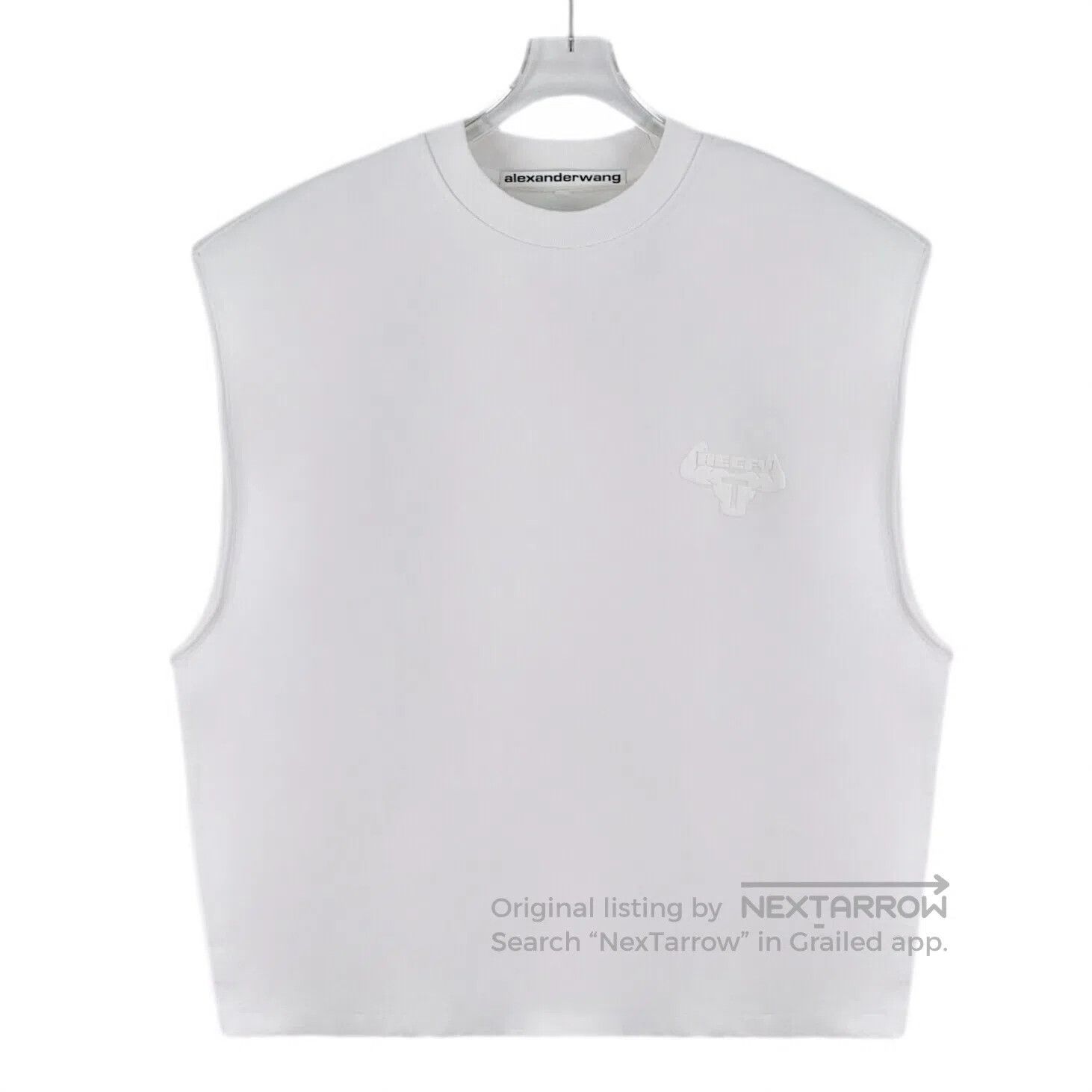 Alexander Wang Alexander Wang White cow leather print cotton round neck s Size US S / EU 44-46 / 1 - 1 Thumbnail
