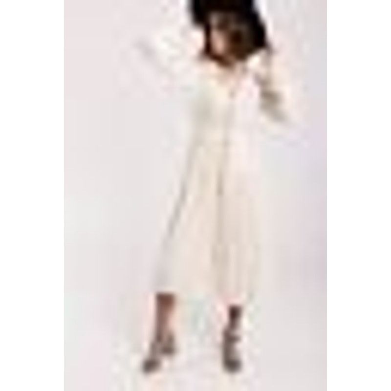 Free People Free People Diamond Head Embroidered Midi Dress Raw Linen Size XS / US 0-2 / IT 36-38 - 4 Thumbnail
