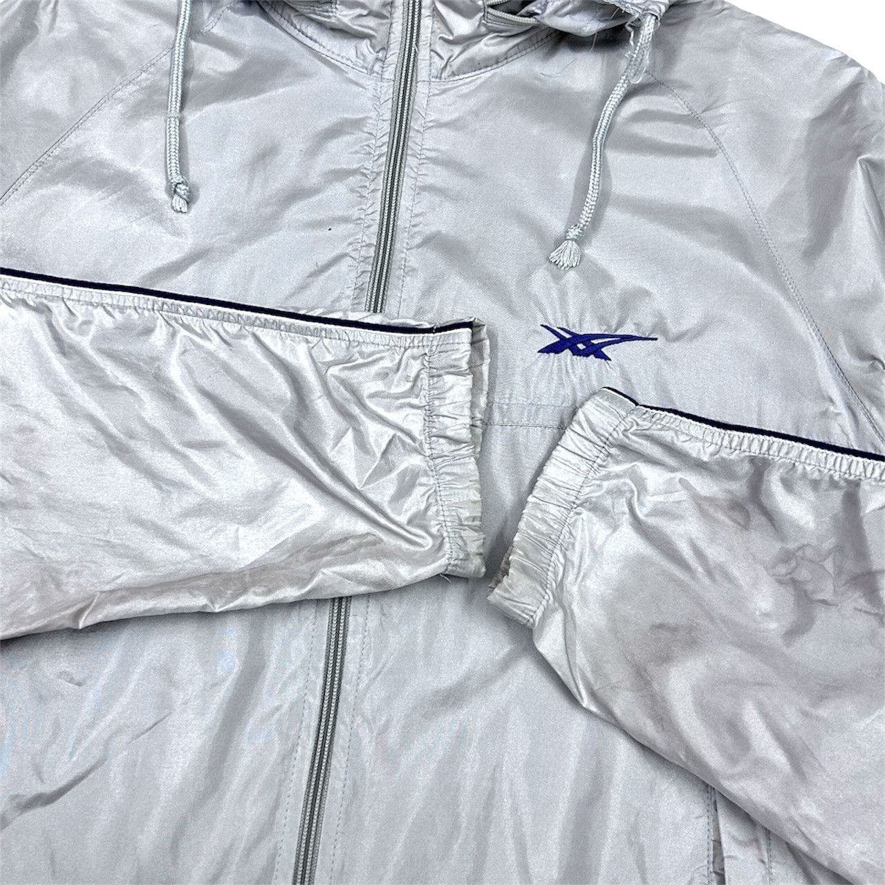 Asics Vintage 90s Asics Hooded Windbreaker Jacket Size US M / EU 48-50 / 2 - 7 Thumbnail