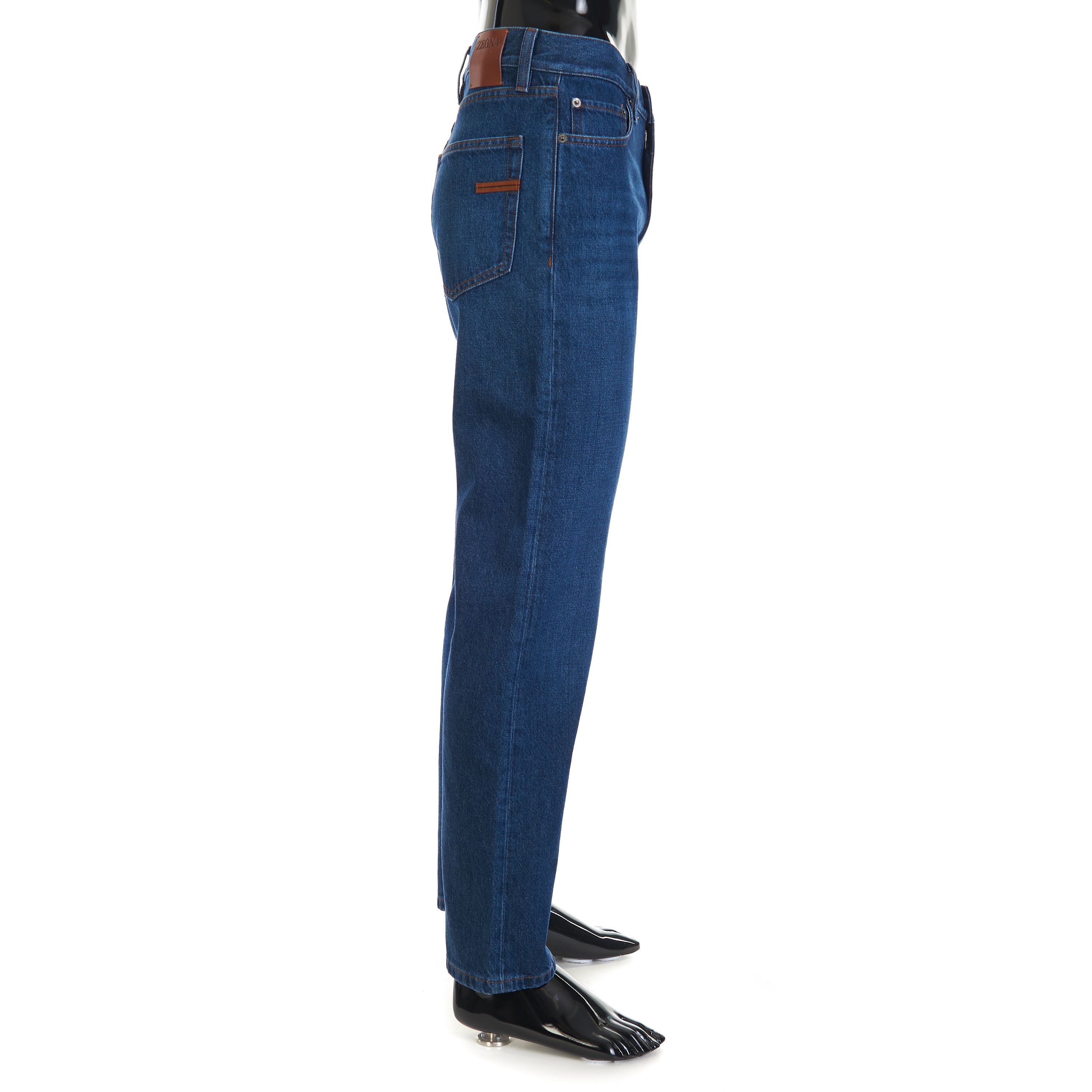 Ermenegildo Zegna Ink Blue Cotton Roccia Denim Jeans Size US 33 - 6 Thumbnail