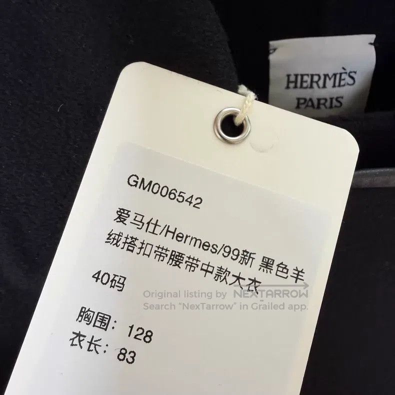 Hermes Hermes Black Cashmere Coat with Belt and Buckle, Mid-Lengt Size S / US 4 / IT 40 - 5 Thumbnail