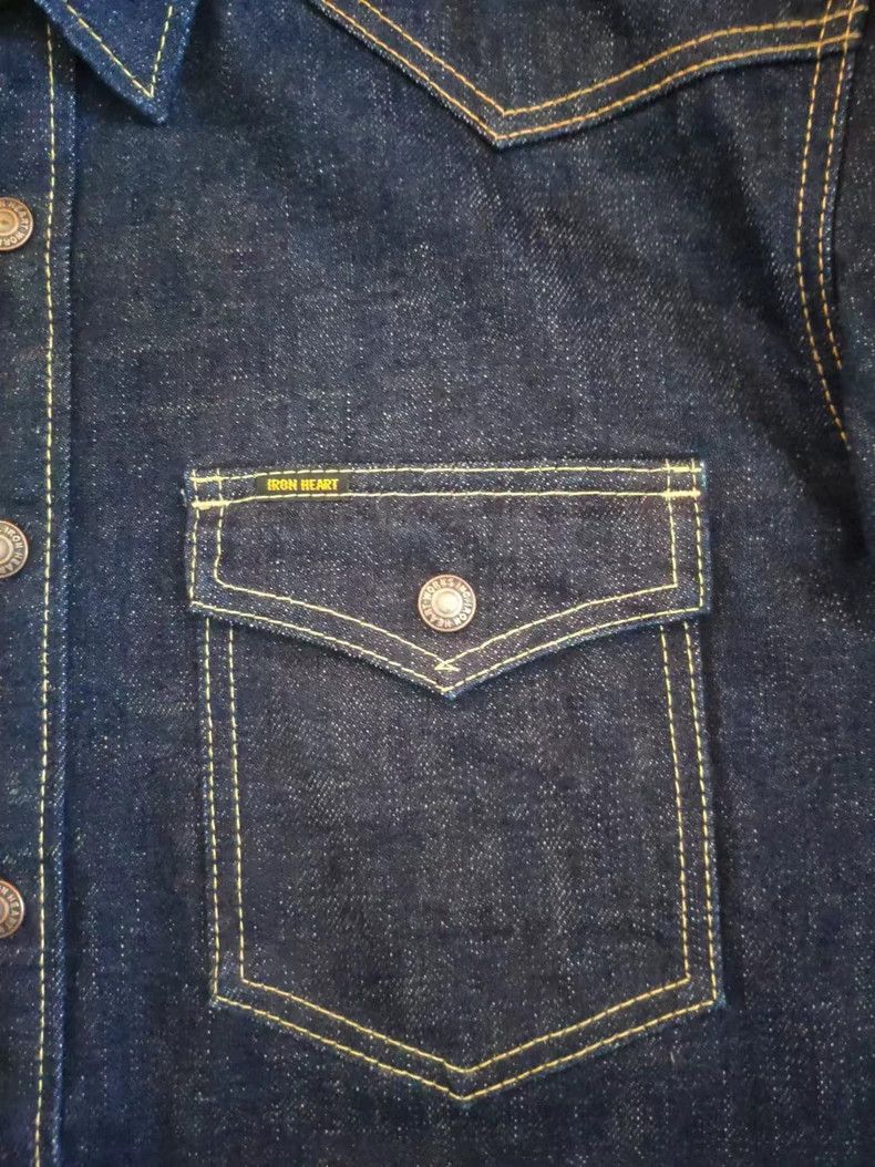 Iron Heart Iron Heart Heavy 18oz denim workwear shirt Size US XXL / EU 58 / 5 - 5 Thumbnail