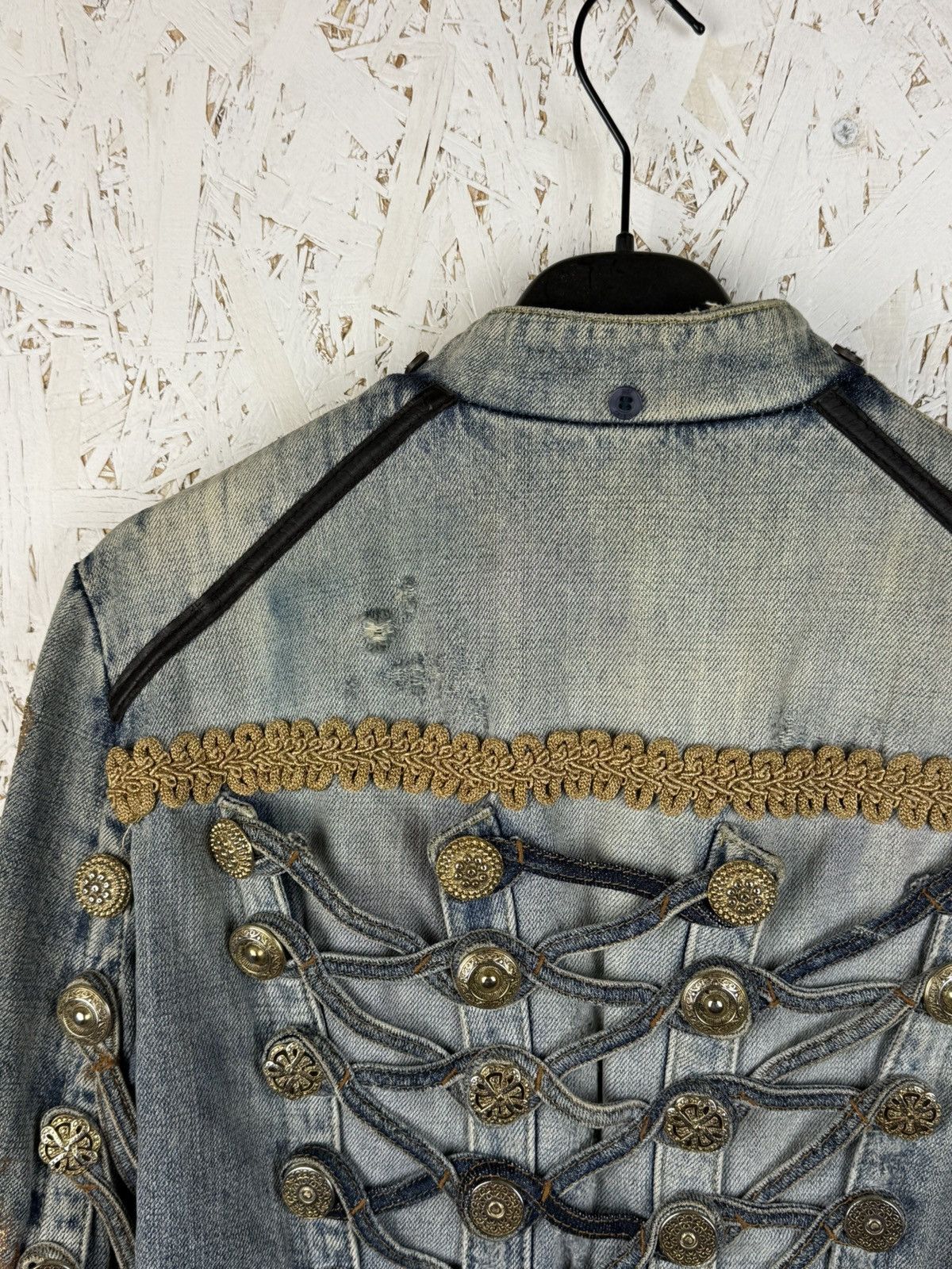 Roberto Cavalli Just Cavalli 2005 Runway Napoleon Denim Jacket Blue IT40 Size S / US 4 / IT 40 - 15 Thumbnail