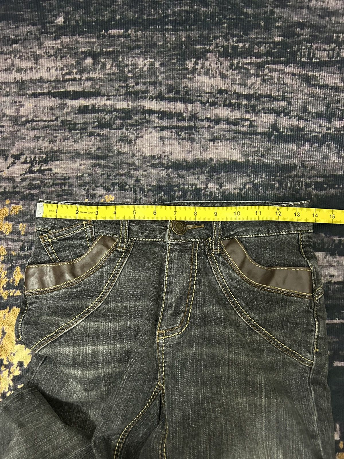 Japanese Brand 🔥🇯🇵 MASAKIMATSUSHIMA Japan Leather Pocket Flare Jeans Size US 27 - 16 Thumbnail