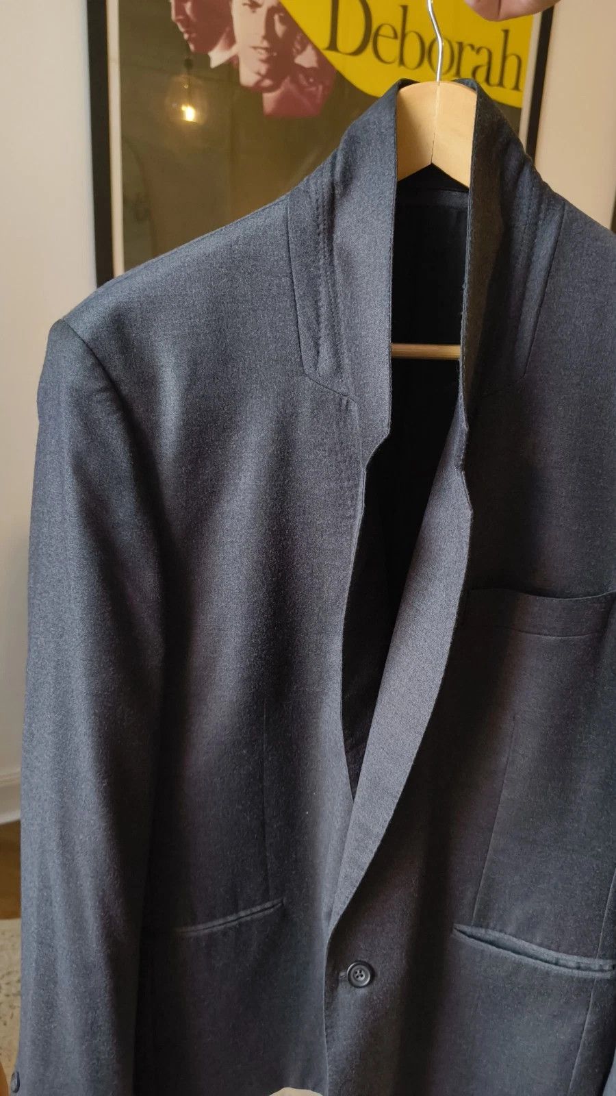 E. Tautz Wool/Silk charcoal blazer Size 40R - 8 Thumbnail