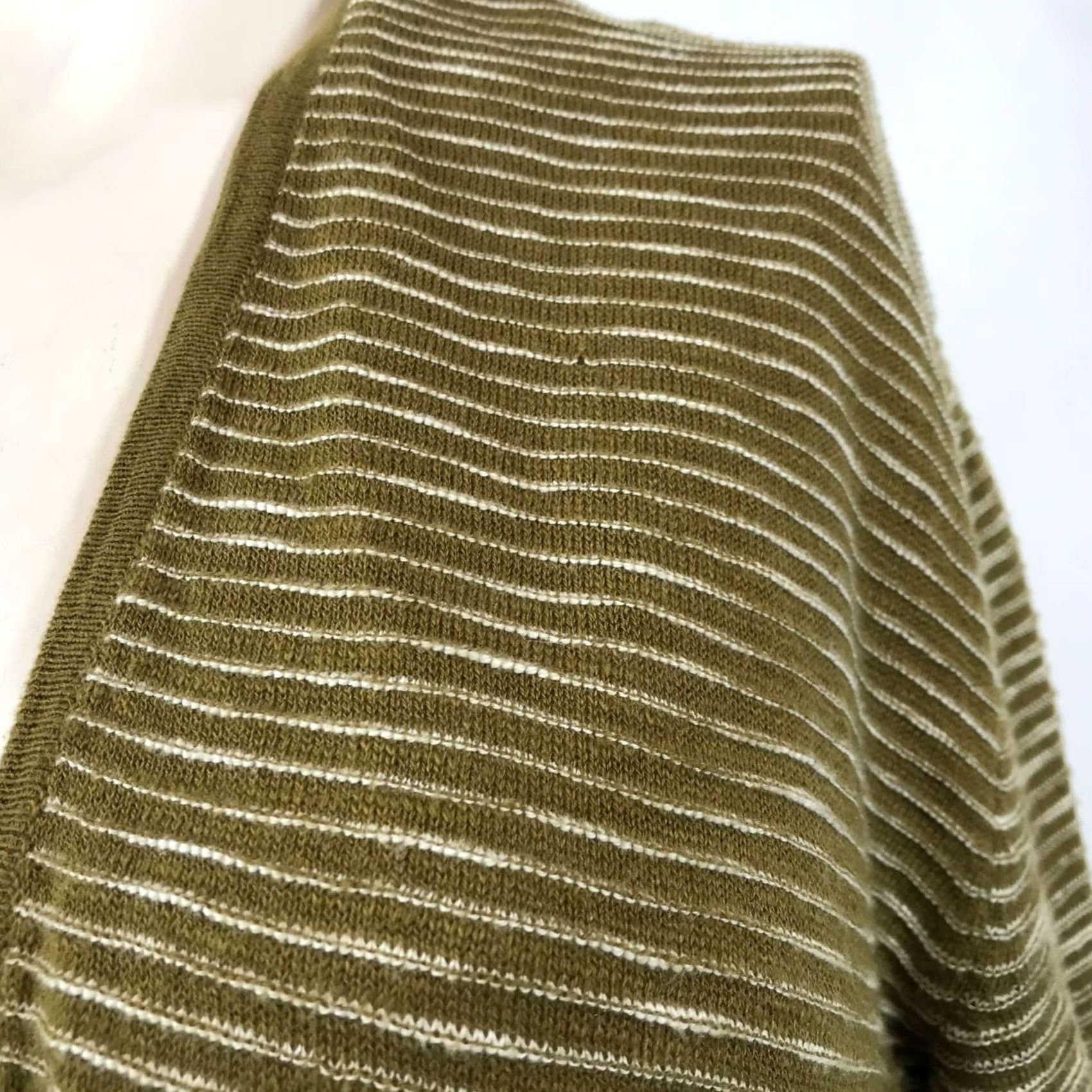Madewell MADEWELL XS OLIVE LONG SLEEVE OPEN FRONT COTTON BLEND CARDIGAN Womens Size XS / US 0-2 / IT 36-38 - 2 Thumbnail