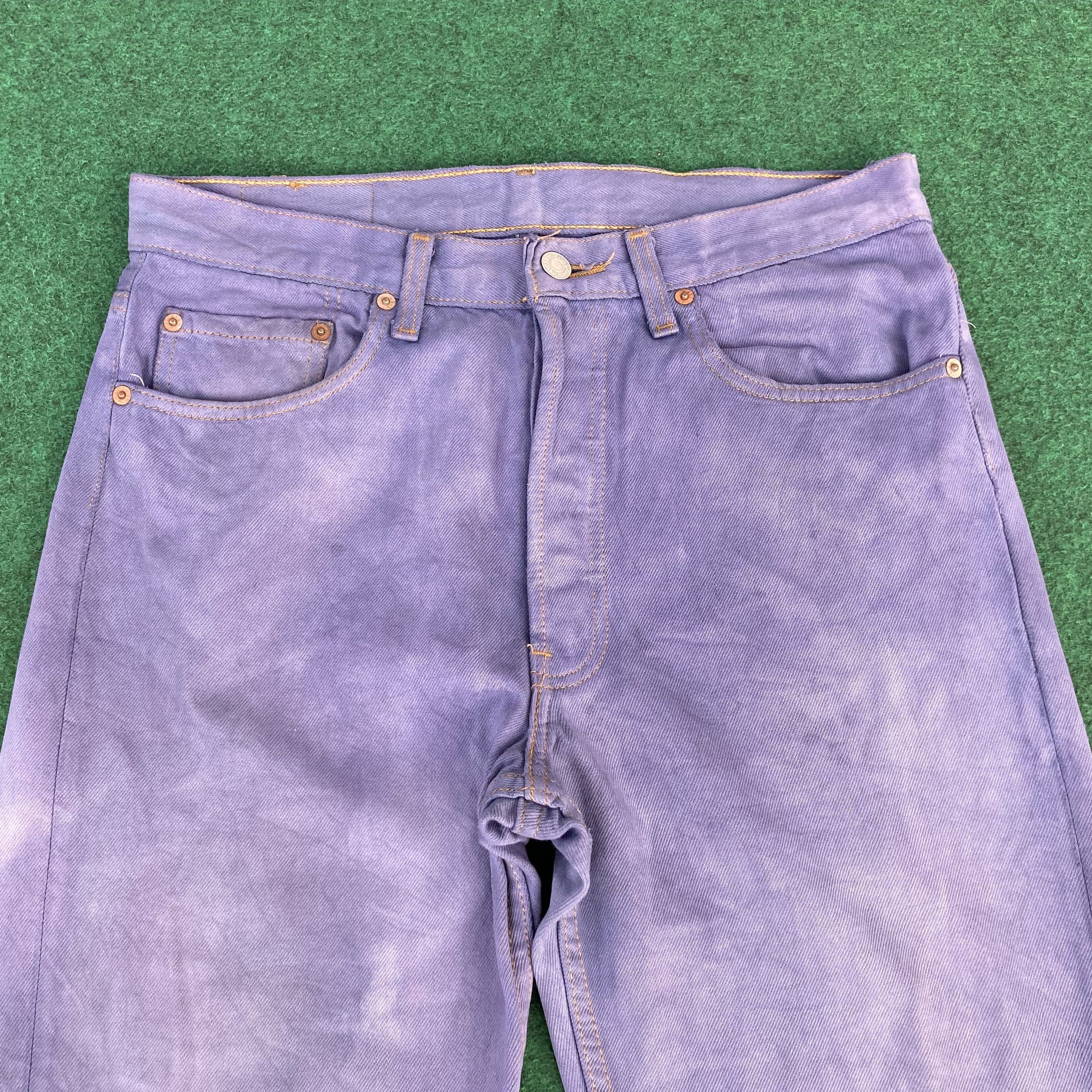 Levi's Size 31x32 Vtg 90’s Levis 501 Tie dye Denim Jeans Size US 31 - 3 Thumbnail