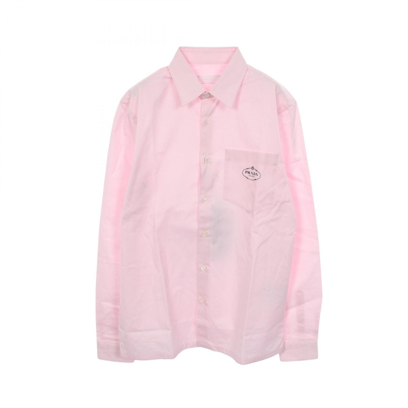 Prada Prada Prada Cotton Long Sleeve Top Textile Dress Shirt UCN425 DUTY FREE for USA Size ONE SIZE - 1 Thumbnail