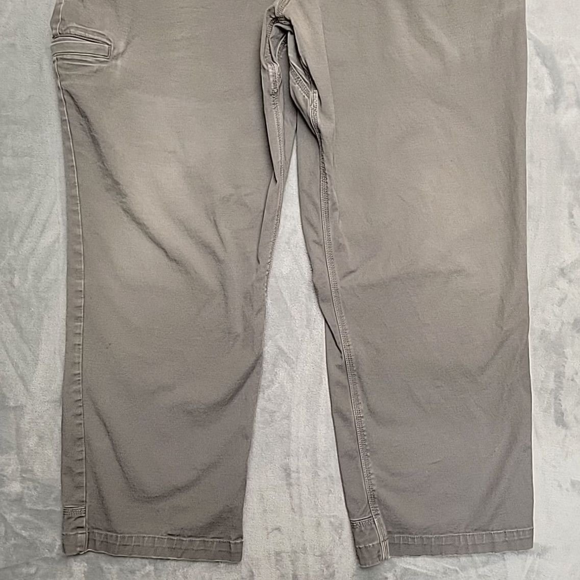 Vintage Duluth Flex Ballroom Khakis Pants Mens 42x30 Gray Canvas Comfort Stretch Blend Spandex Cotton Pocket Size US 42 / EU 58 - 2 Thumbnail