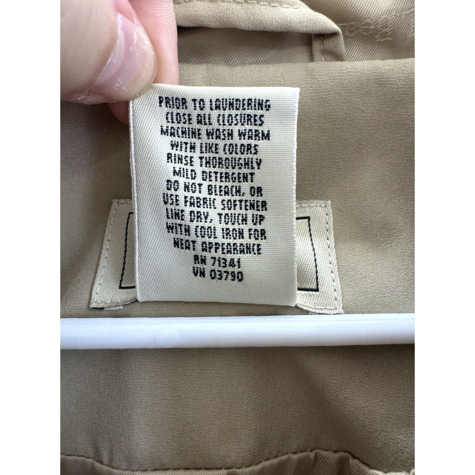 Vintage L.L. Bean Womens Jacket Size Petite Large Tan Zip Up Hooded Trench Coat Size L / US 10 / IT 46 - 5 Thumbnail