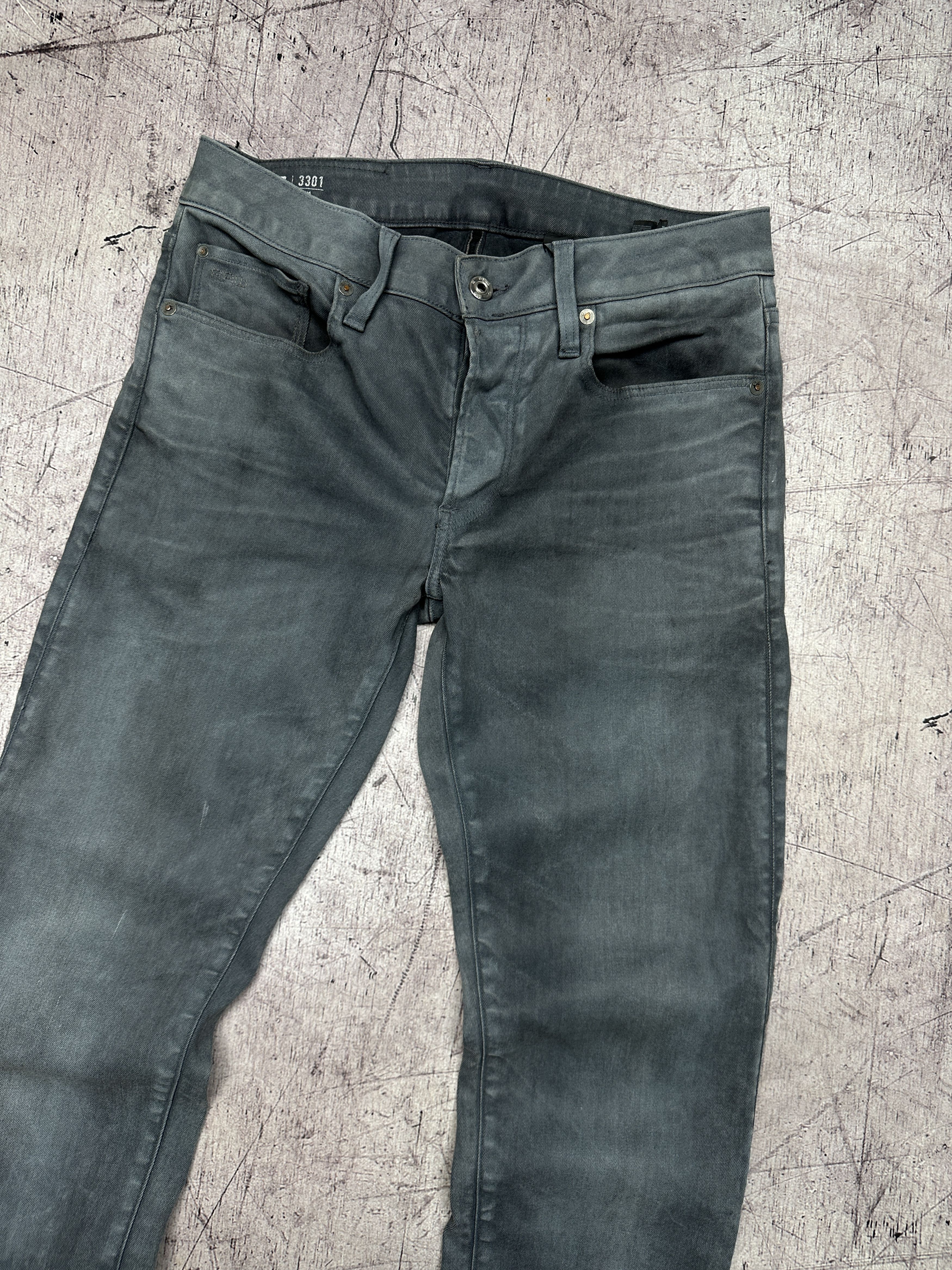 G-Star G Star Raw Mens 3301 Slim Washed Denim Pants Jeans Size US 30 / EU 46 - 2 Thumbnail