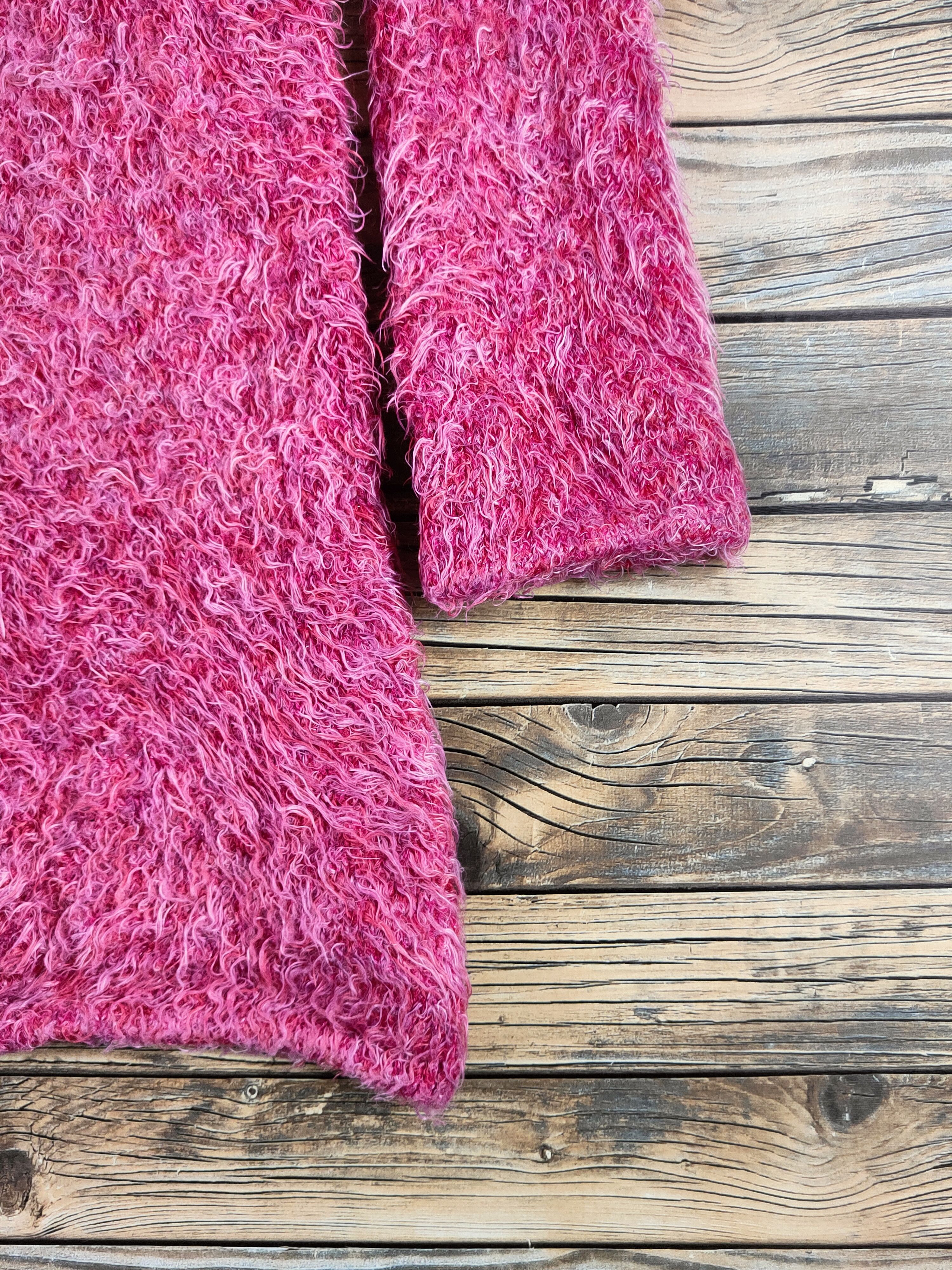 Japanese Brand DL Free's Shop Red Fur Mohair Knitwear #46-535 Size M / US 6-8 / IT 42-44 - 6 Thumbnail