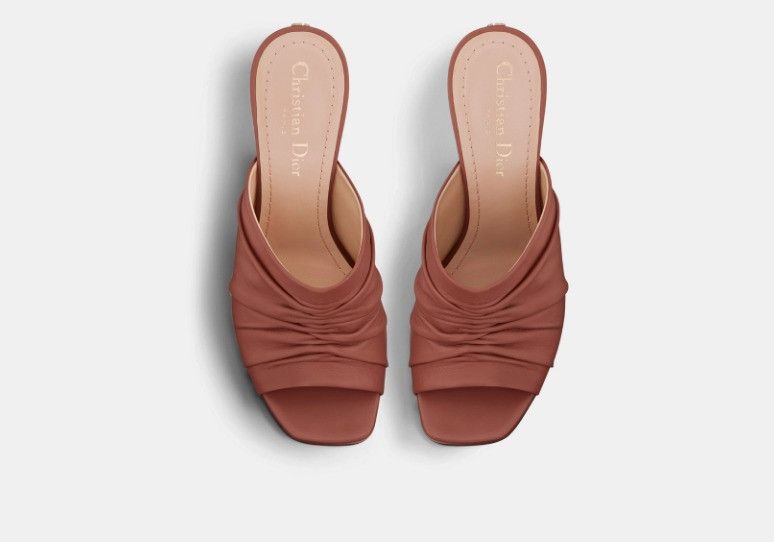 Dior o1w1db11024 D-Fame Heeled Sandals in Rust Size US 7 / IT 37 - 4 Thumbnail