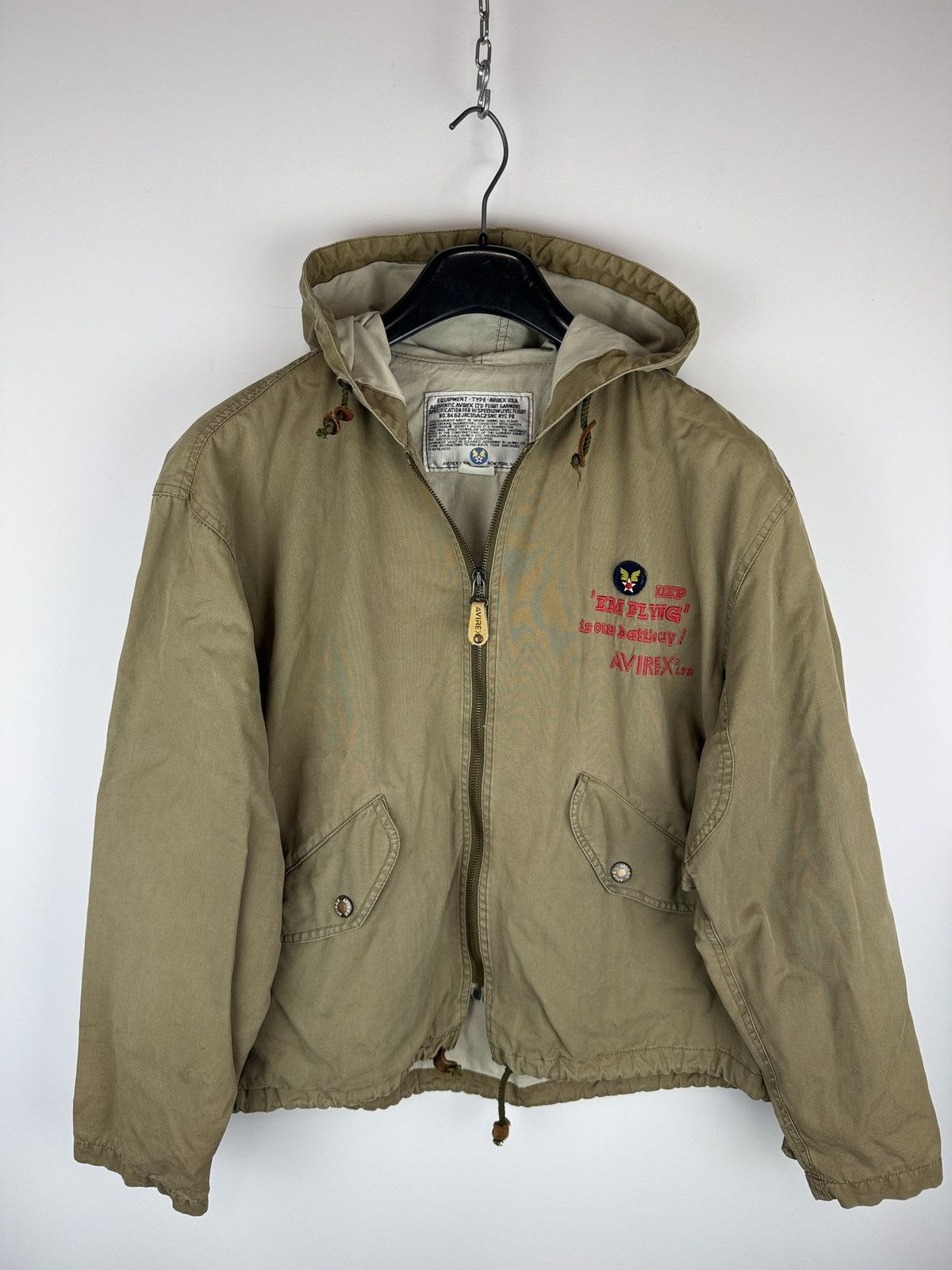 Avirex Beige Avirex vintage jacket with hood and zip closure Size US S / EU 44-46 / 1 - 1 Thumbnail