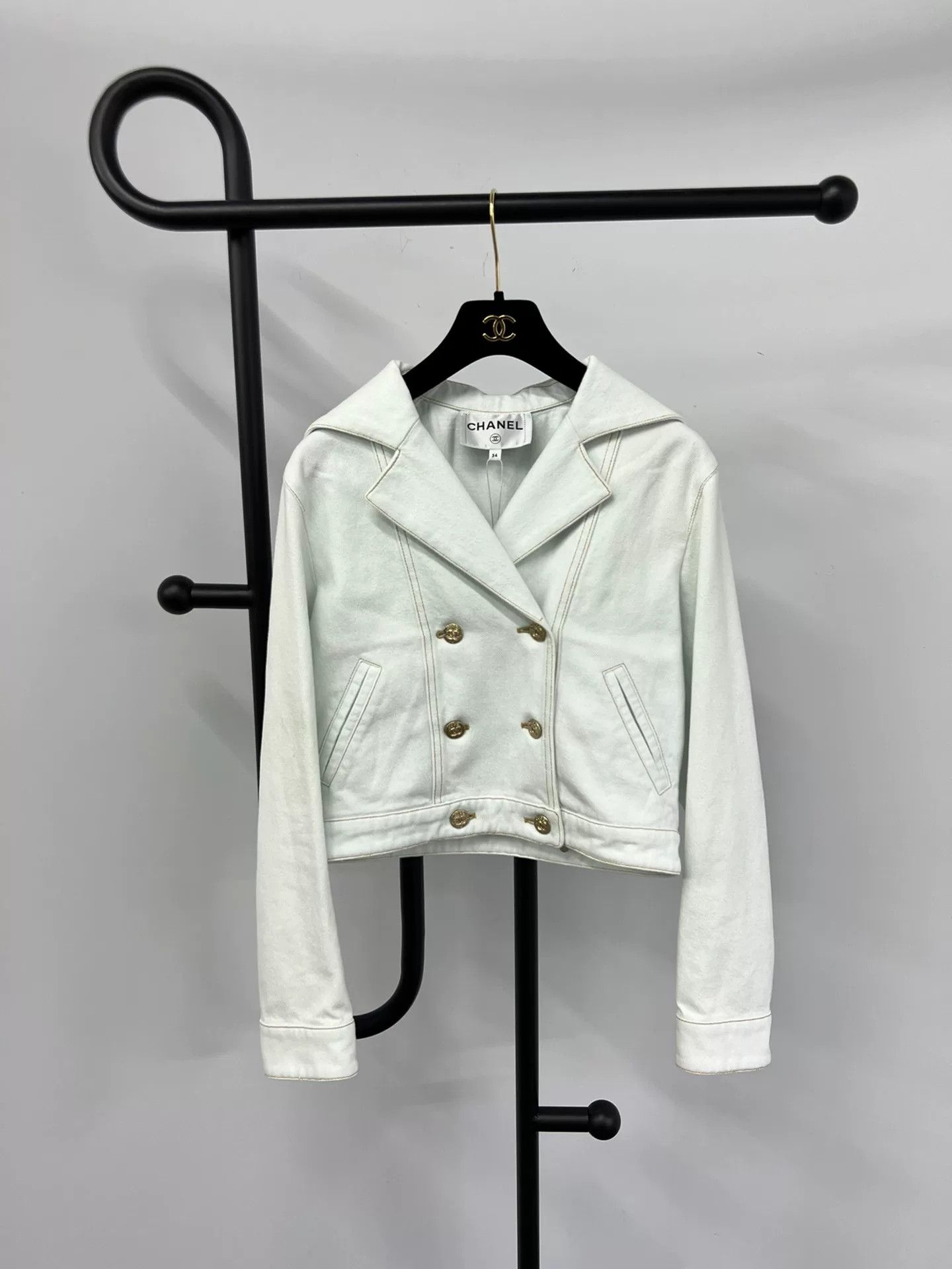 Chanel Chanel 24M Beach Light Blue Denim Jacket Size XXS / US 00 / IT 34 - 1 Thumbnail