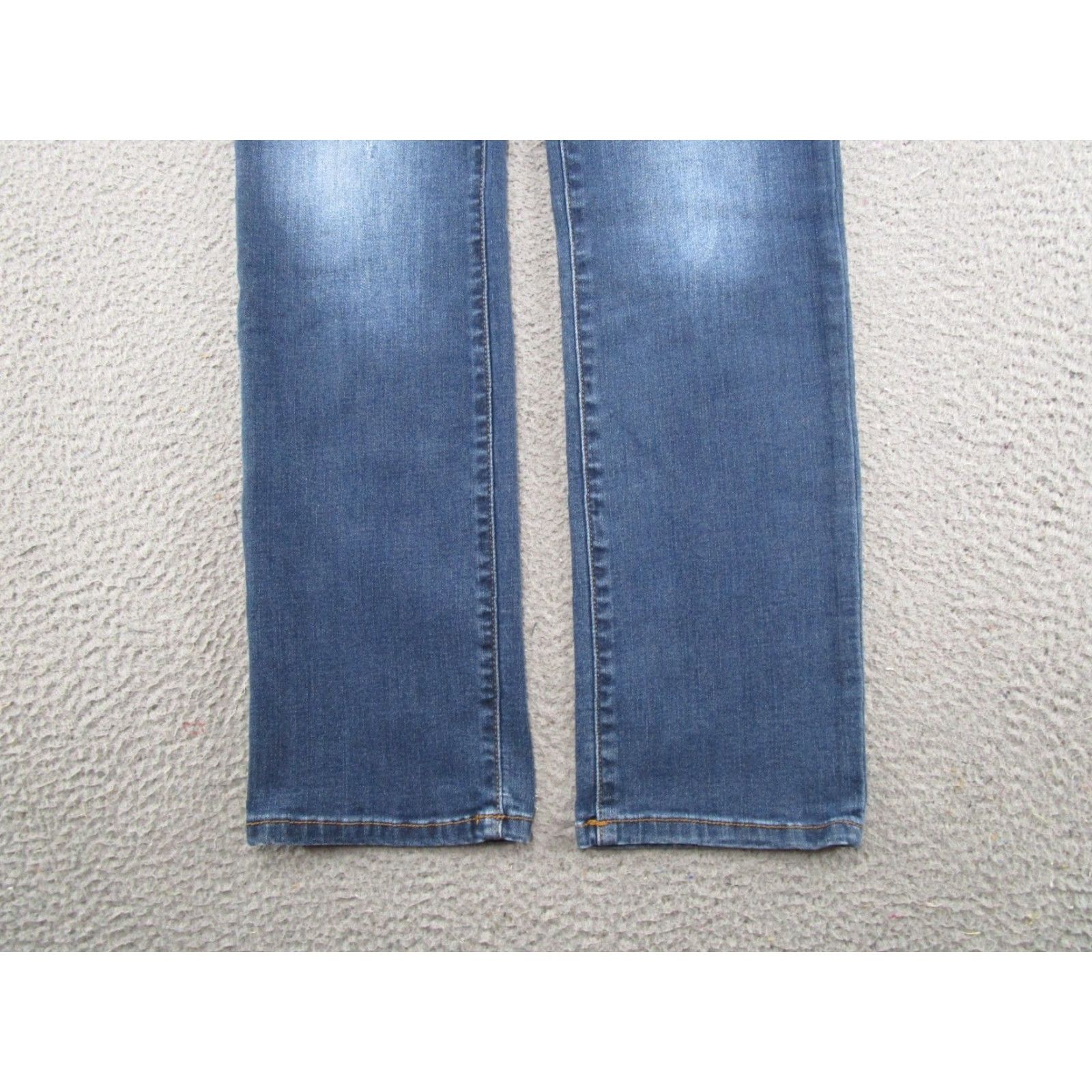 Denime Judy Blue Jeans Straight Fit Blue Stretch Denim Womens Size 15x32 Distressed Size 36" / US 14 / IT 50 - 2 Thumbnail