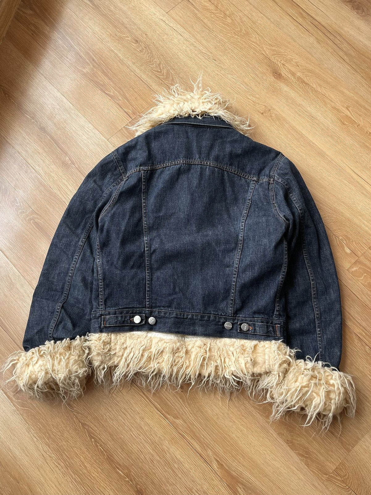 If Six Was Nine Vintage Japanese Faux Fur Denim Jacket LGB Style Size US M / EU 48-50 / 2 - 13 Thumbnail