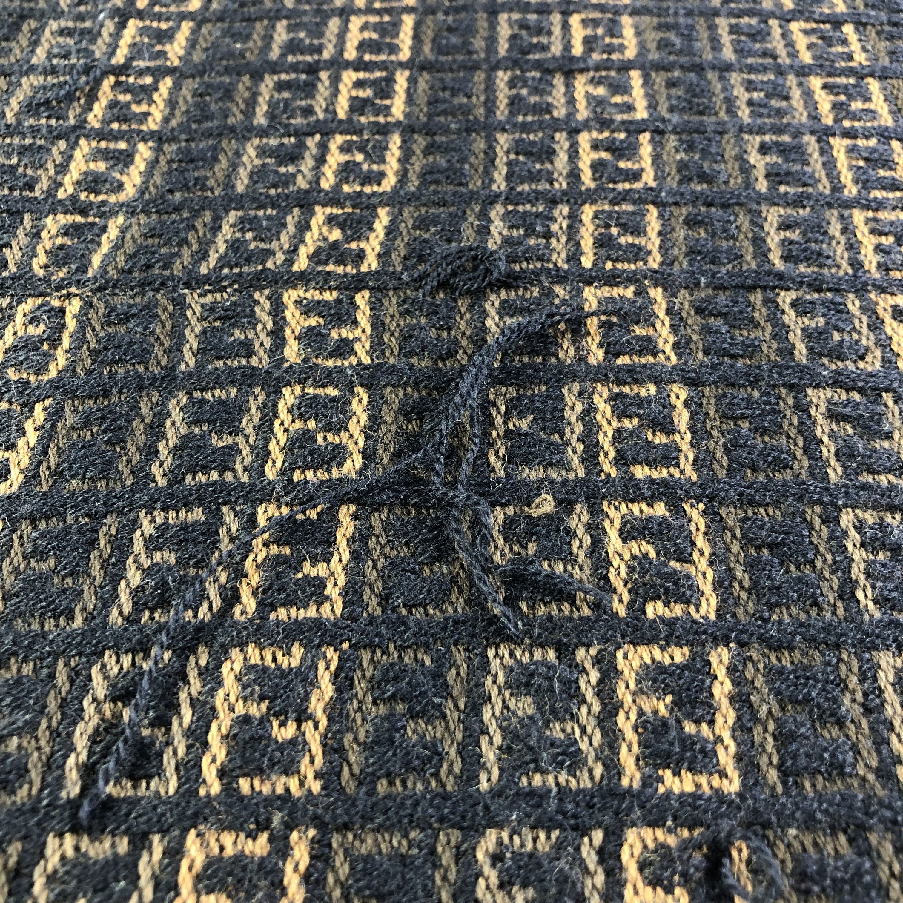 Vintage Fendi FF Monogram Wool Scarf Muffler V1187 Size ONE SIZE - 7 Thumbnail