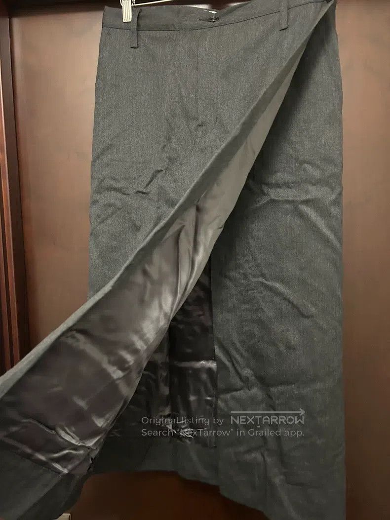 Comme des Garcons Comme Des Garcons size S Gray wool wrap-around long skirt Size 23" - 3 Thumbnail