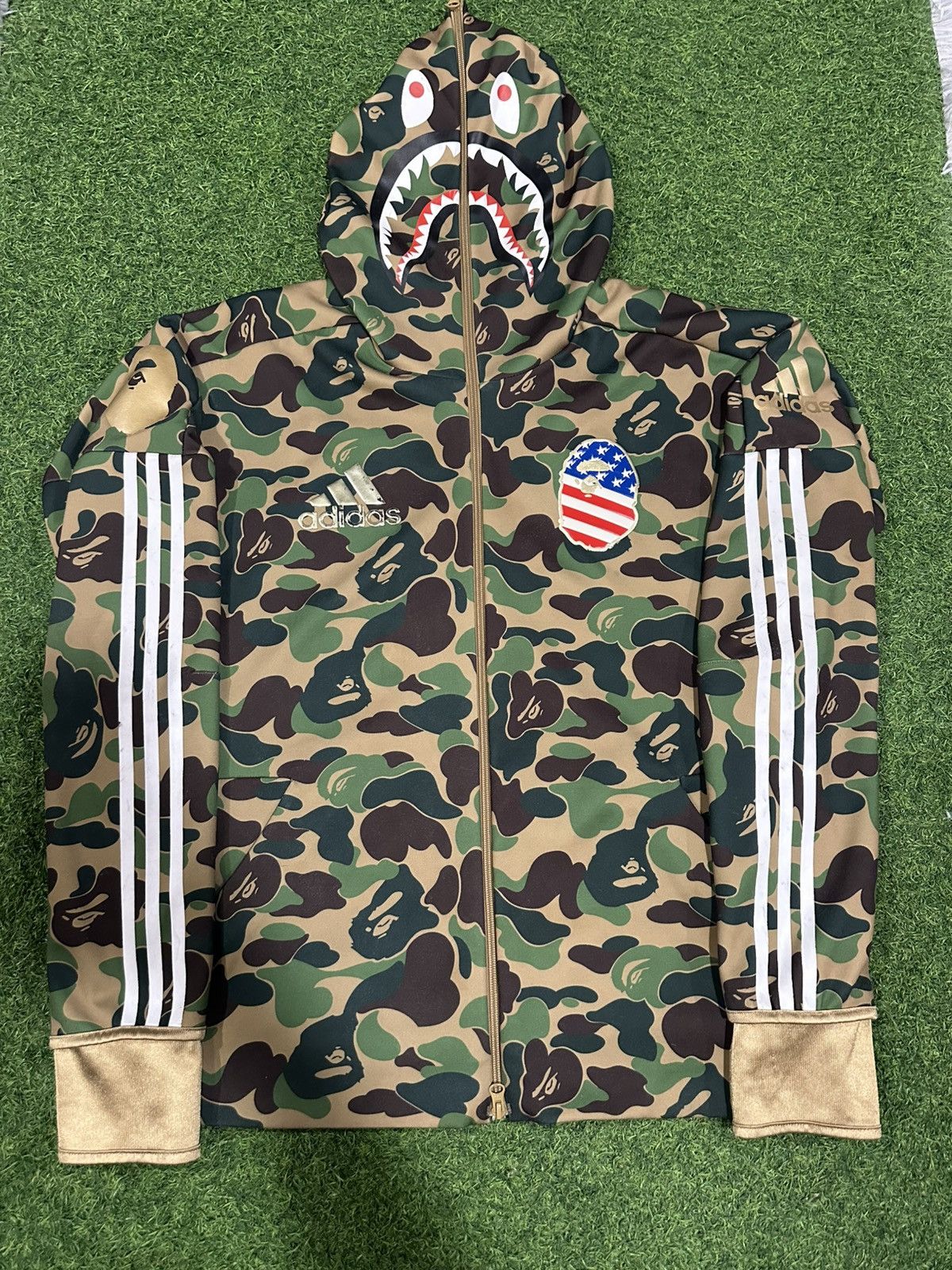 Adidas Bape Shark Hoodie | Grailed