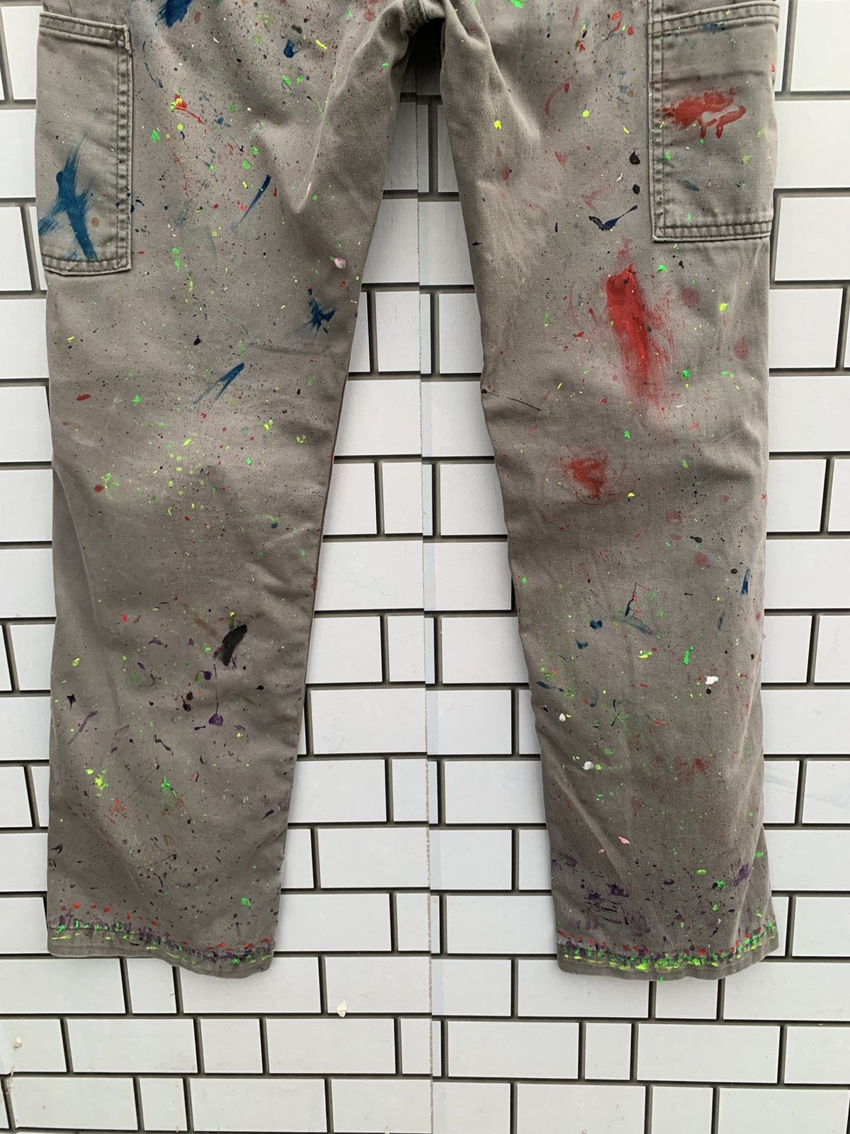 Carhartt Vintage Carhartt Carpenter Custom Painted Pants Size US 31 - 12 Thumbnail