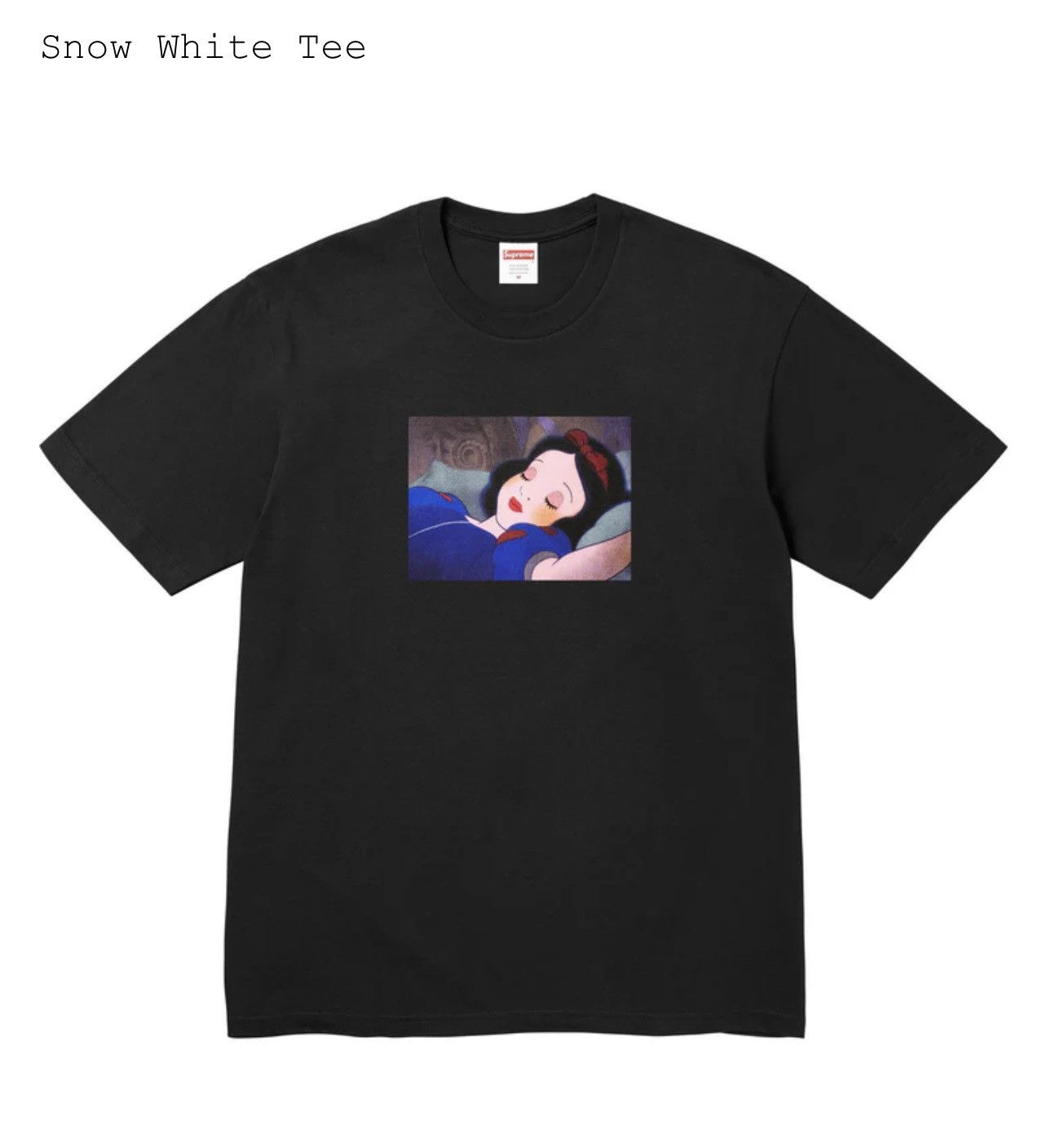 Disney × Supreme Supreme Snow White Tee BLACK LARGE FW24 | Grailed
