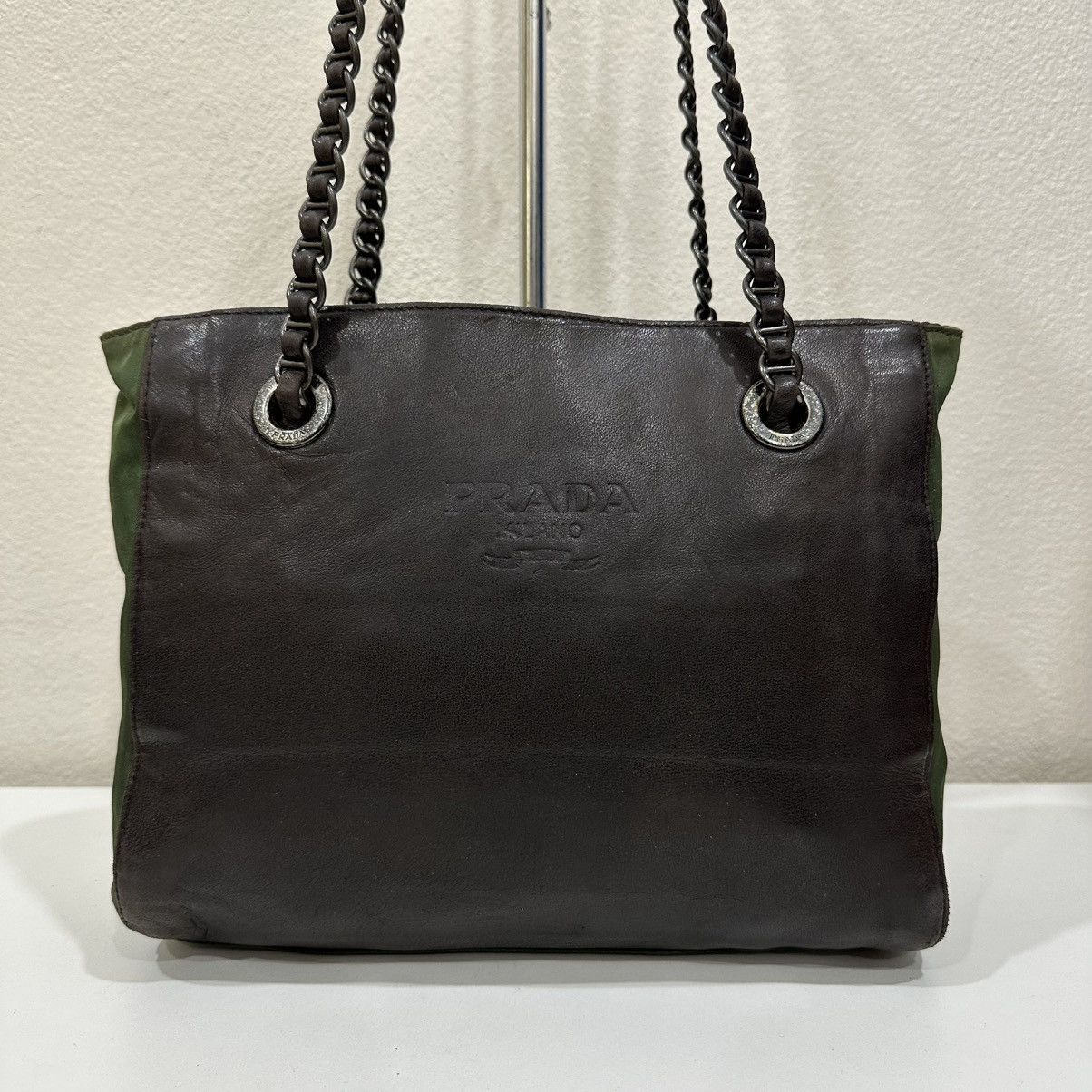 Prada PRADA NAPPA & TESSUTO CATENA SHOULDER CHAIN TOTE BAG Size ONE SIZE - 3 Thumbnail